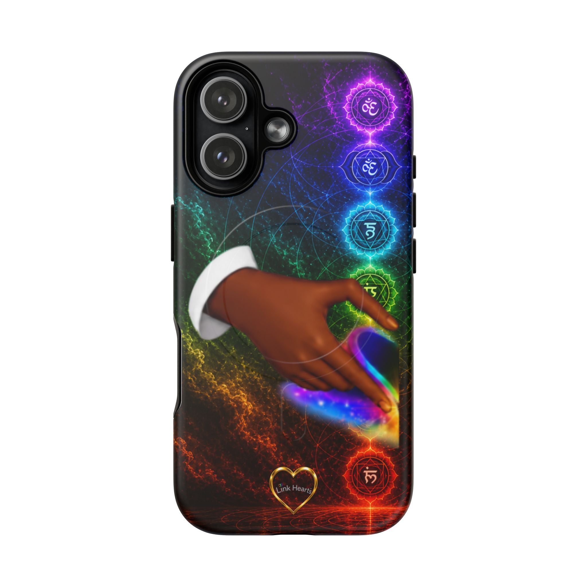 Link Hearts™ Cosmic Energy Phone Case - Chakra Healing Magnetic Phone Case