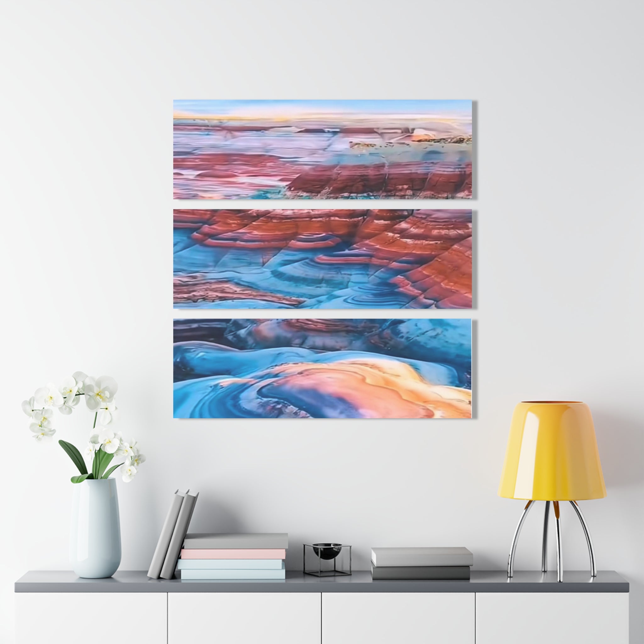 Luxury Link Hearts™ Acrylic Triptych — Modern Wall Art for Living Room & Bedroom