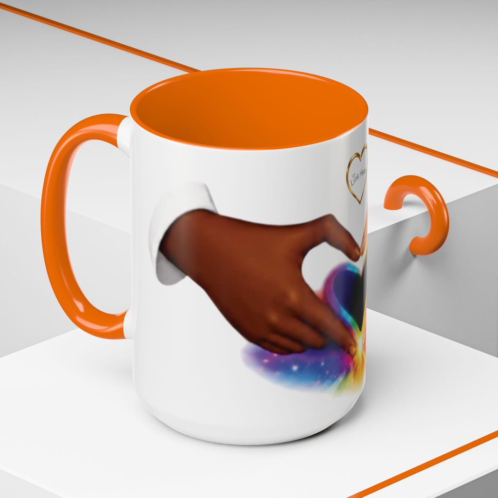 Link Hearts™ - Rainbow Unity Heart Mug.