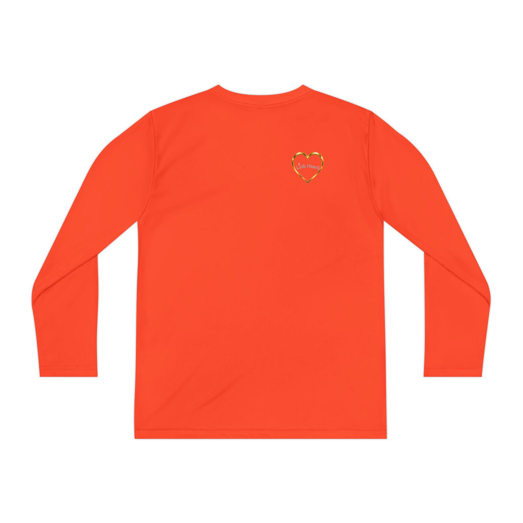 Link Hearts™ Youth Long Sleeve Tee – Rainbow Hand Heart Design (Love Unity)
