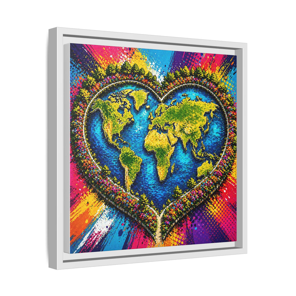 LinkHearts™ Framed Matte Canvas Wall Art — Multi‑Color