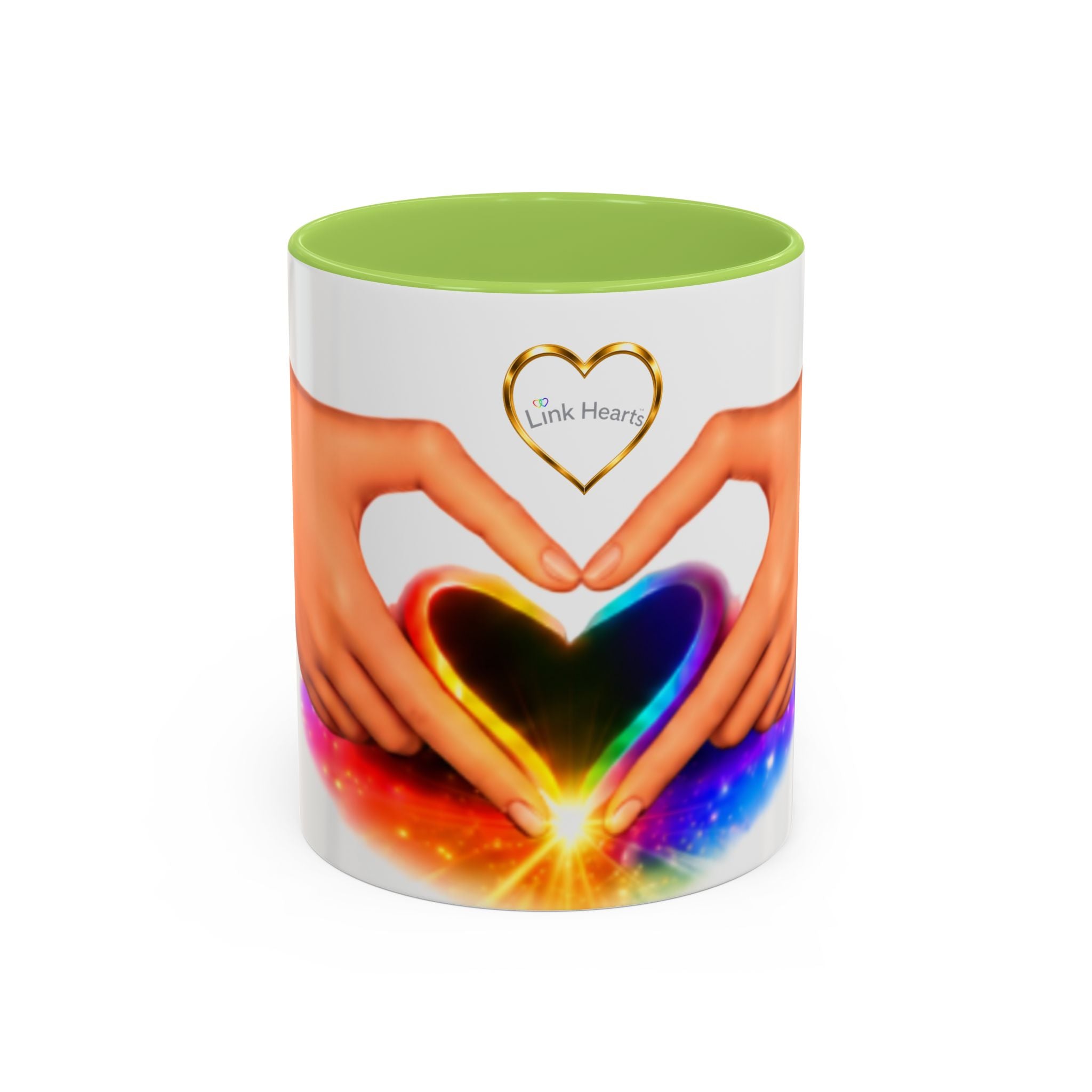 Link Hearts™ - Rainbow Heart Mug.