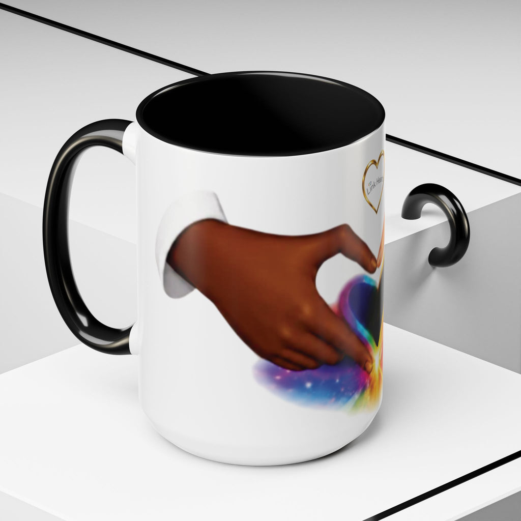 Link Hearts™ - Rainbow Unity Heart Mug.