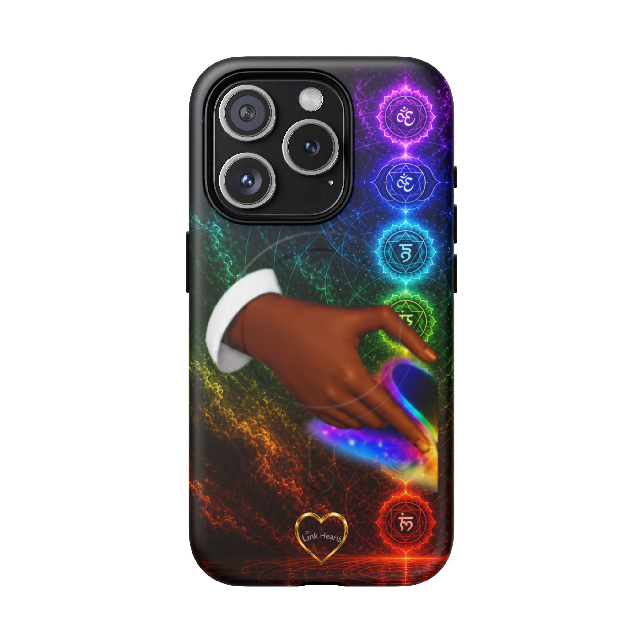 Link Hearts™ Cosmic Energy Phone Case - Chakra Healing Magnetic Phone Case