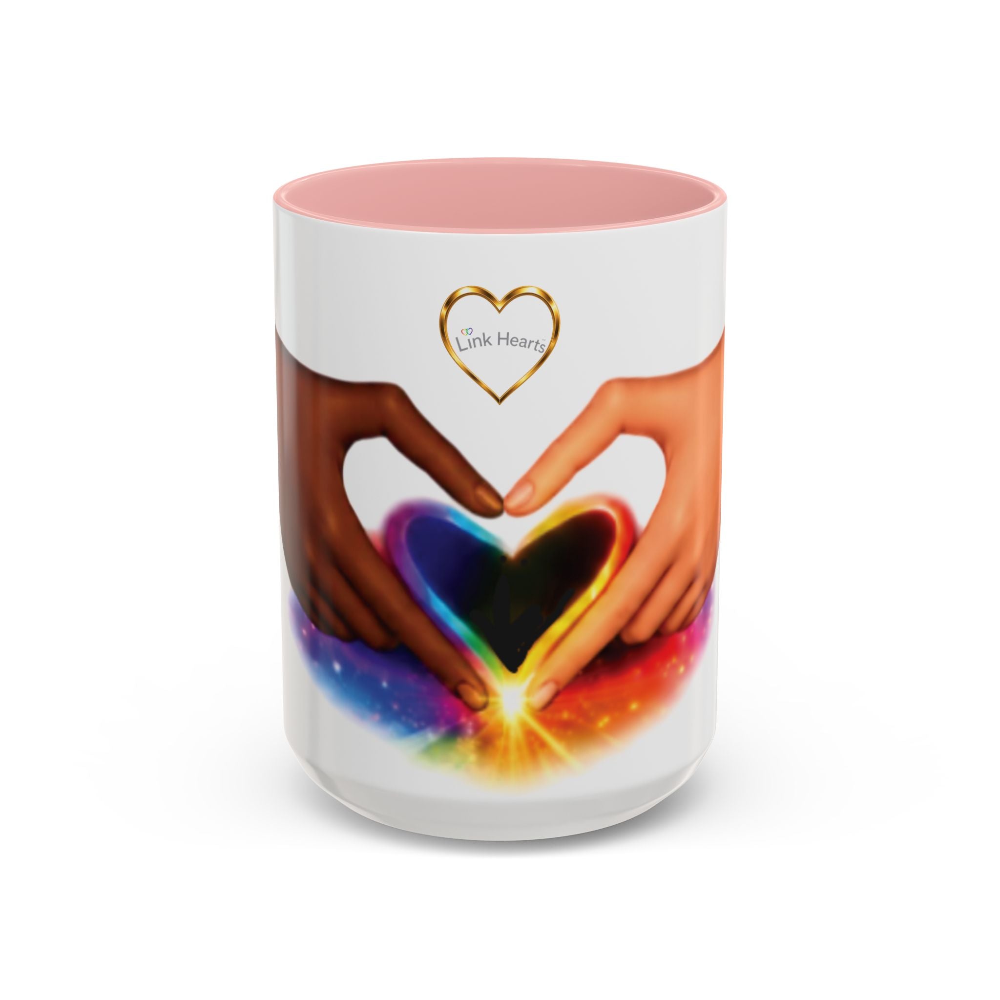 Link Hearts™ - Rainbow Unity Heart Mug.