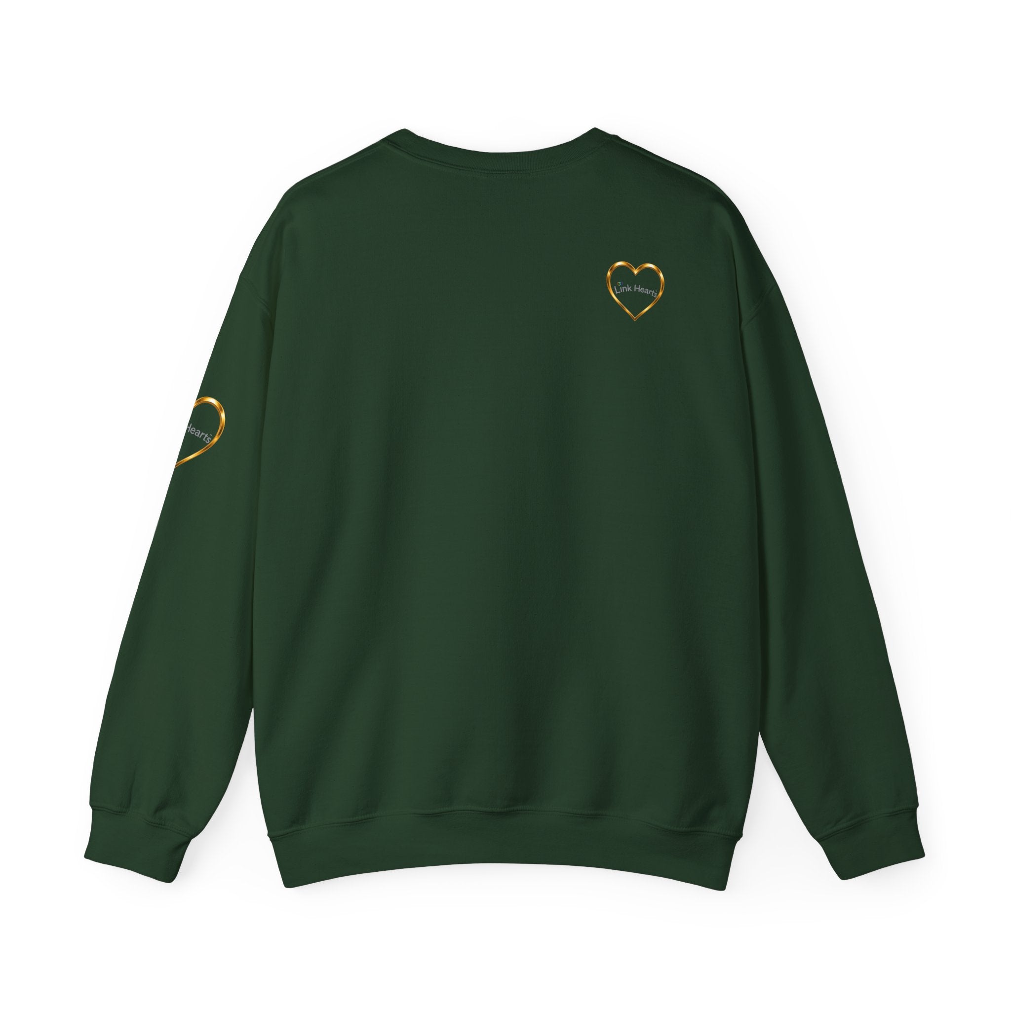 Heart Hands Crewneck Sweatshirt — Rainbow Heart Hand Gesture Pullover