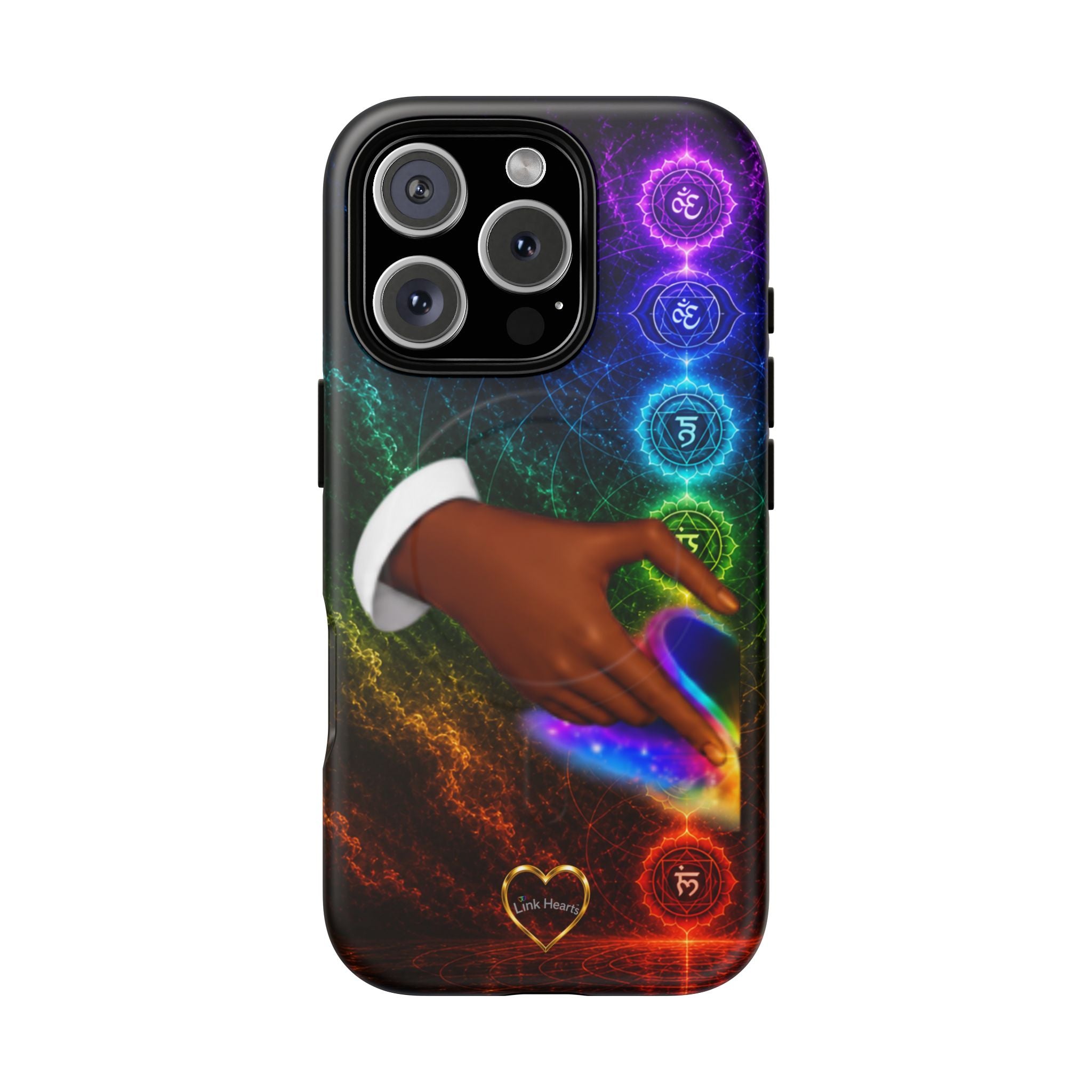 Link Hearts™ Cosmic Energy Phone Case - Chakra Healing Magnetic Phone Case