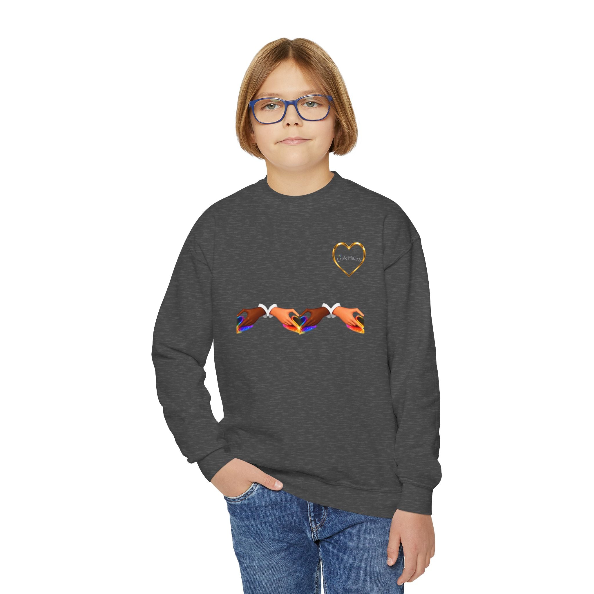 Link Hearts™ Unity Youth Crewneck Sweatshirt
