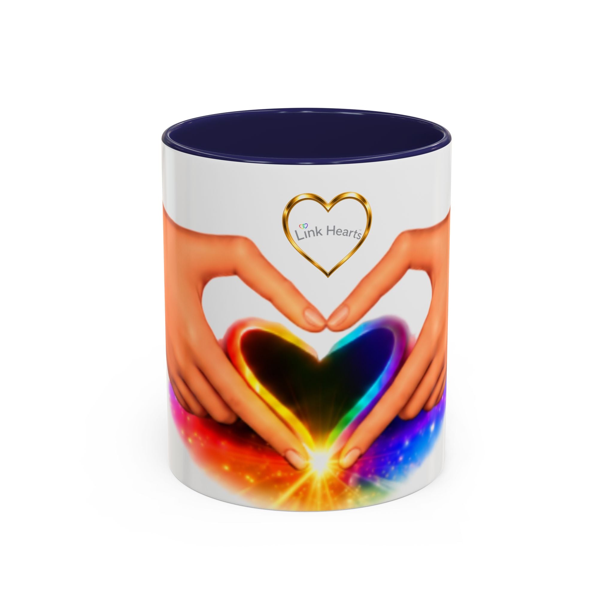 Link Hearts™ - Rainbow Heart Mug.