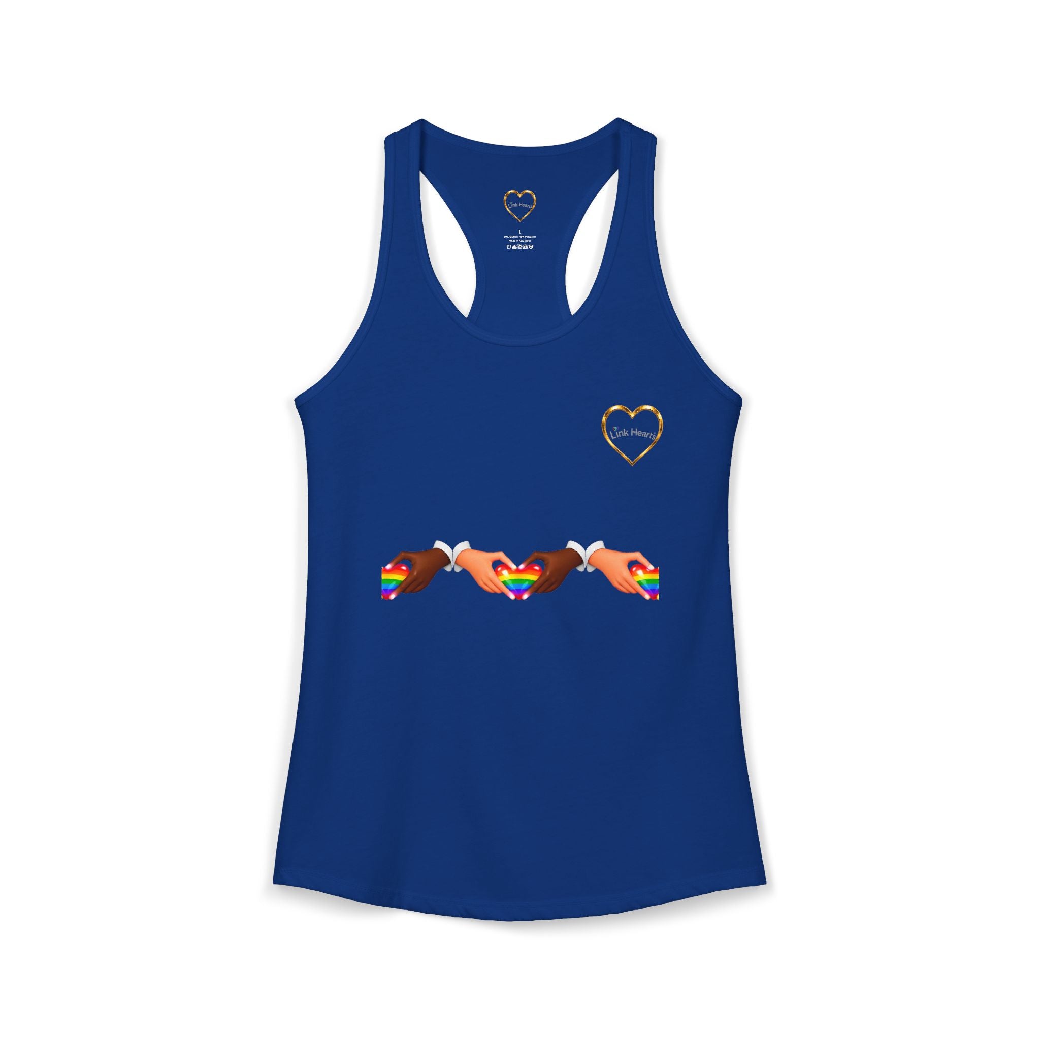 Link Hearts™ Women’s Ideal Racerback Tank – Wear Unity With Every Move.