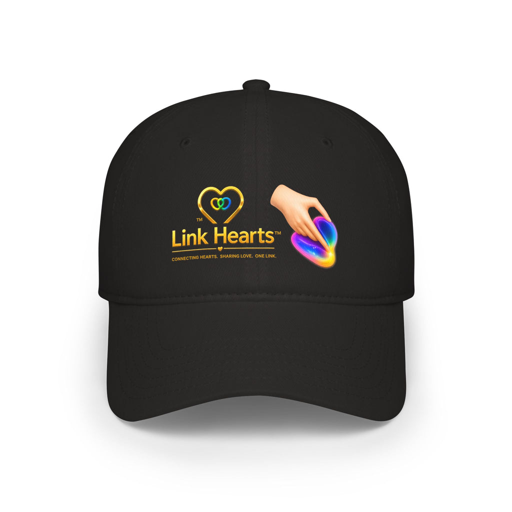 Link Hearts Rainbow Heart Embroidered Couples Baseball Cap — Charity Donation Hat