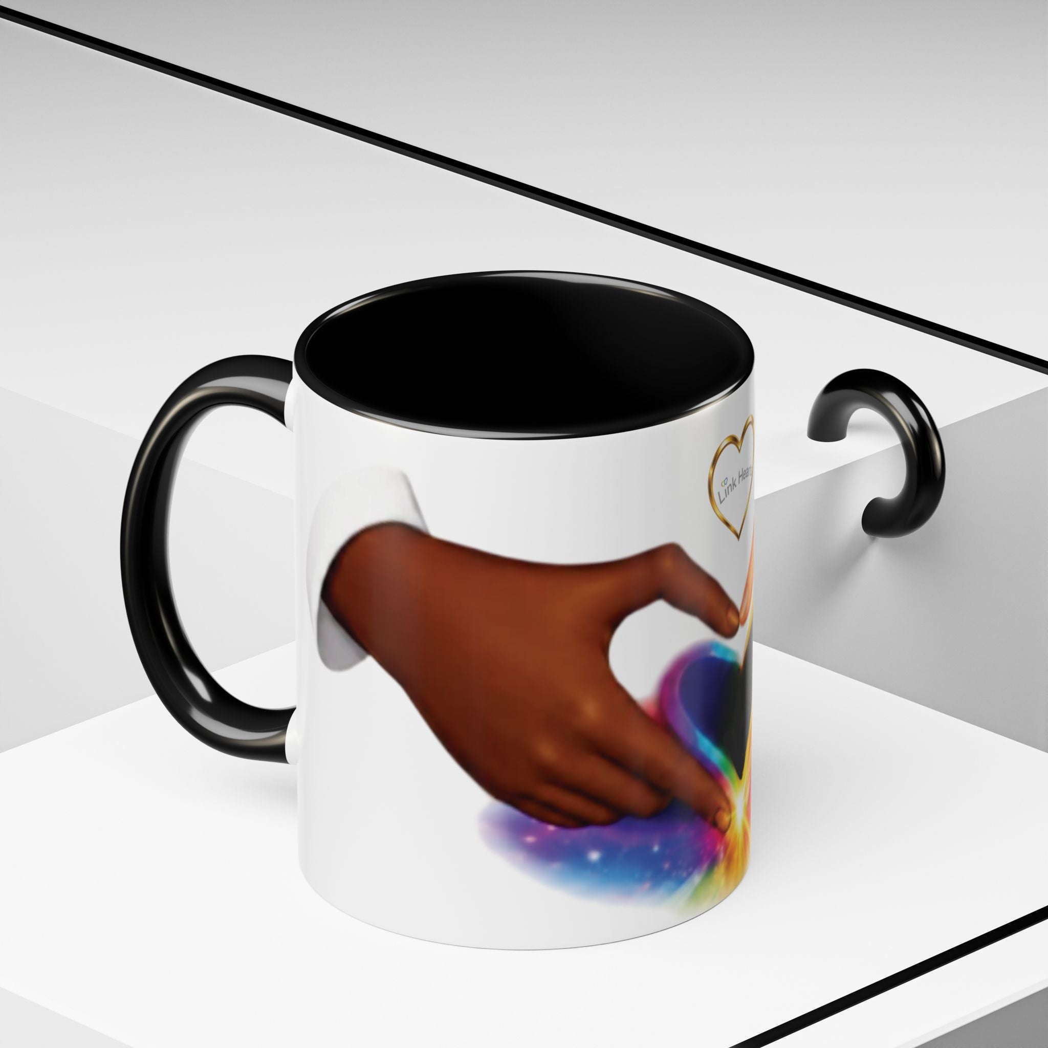 Link Hearts™ - Rainbow Unity Heart Mug.