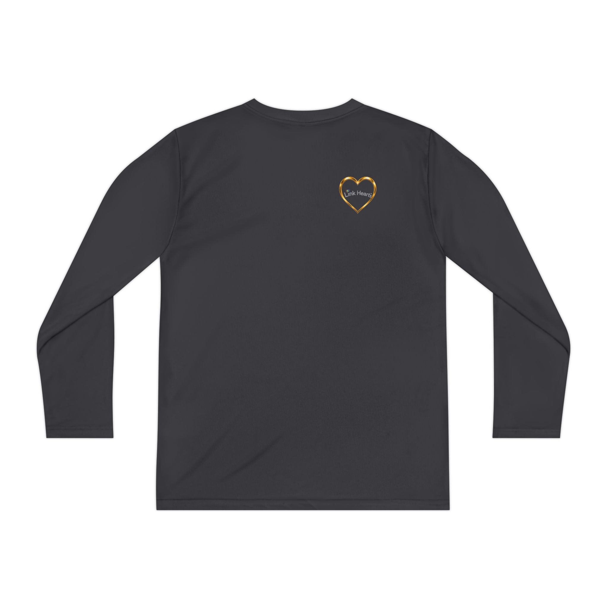 Link Hearts™ Youth Long Sleeve Tee – Rainbow Hand Heart Design (Love Unity)
