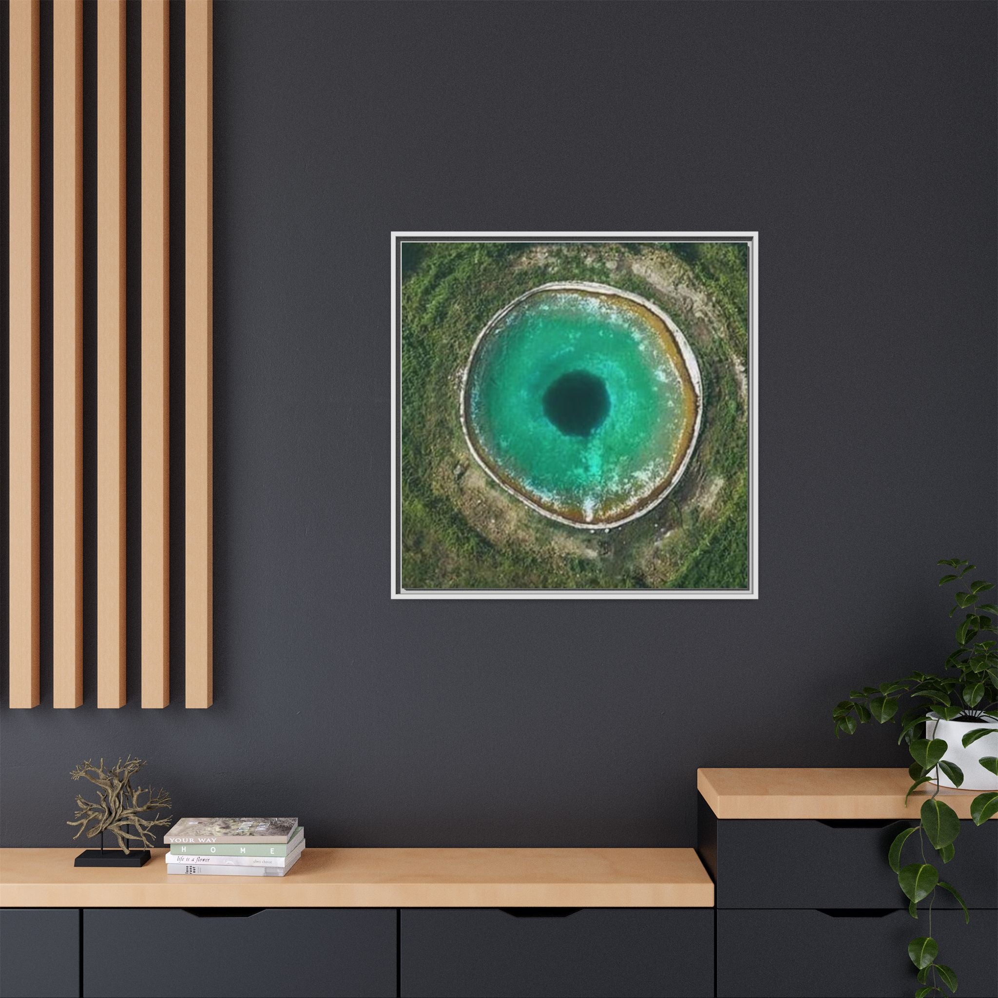 LinkHearts™ 'Sink Hole' Matte Canvas Framed Wall Art