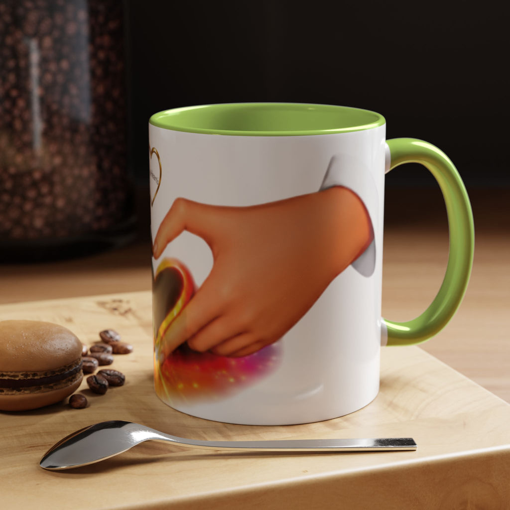 Link Hearts™ - Rainbow Unity Heart Mug.