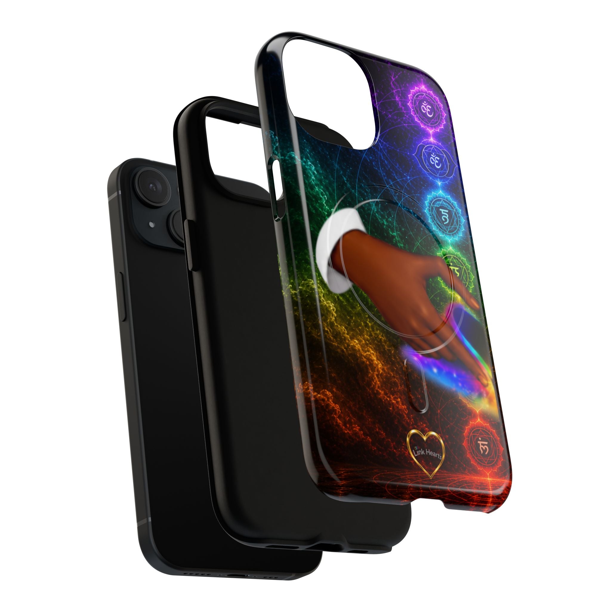 Link Hearts™ Cosmic Energy Phone Case - Chakra Healing Magnetic Phone Case