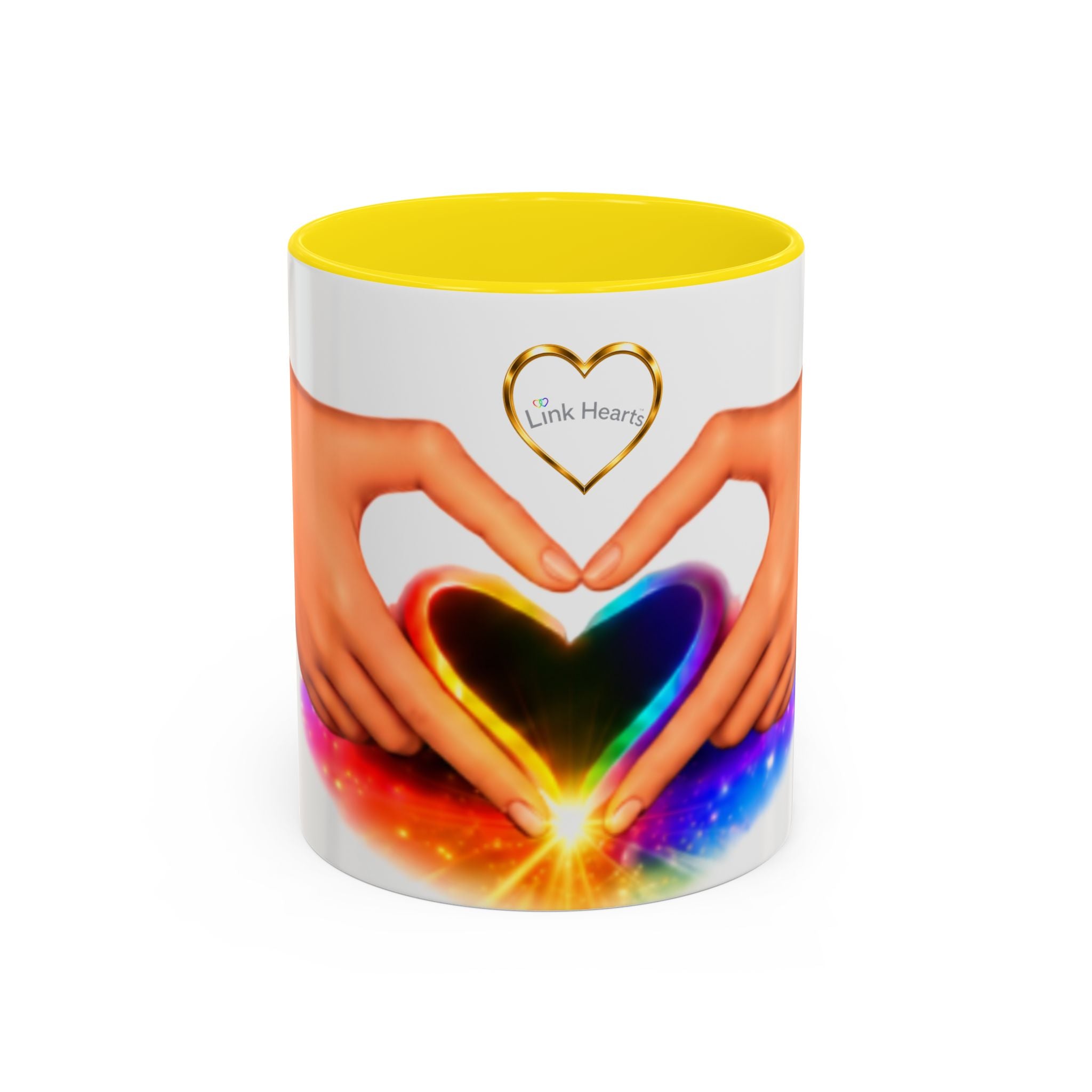 Link Hearts™ - Rainbow Heart Mug.