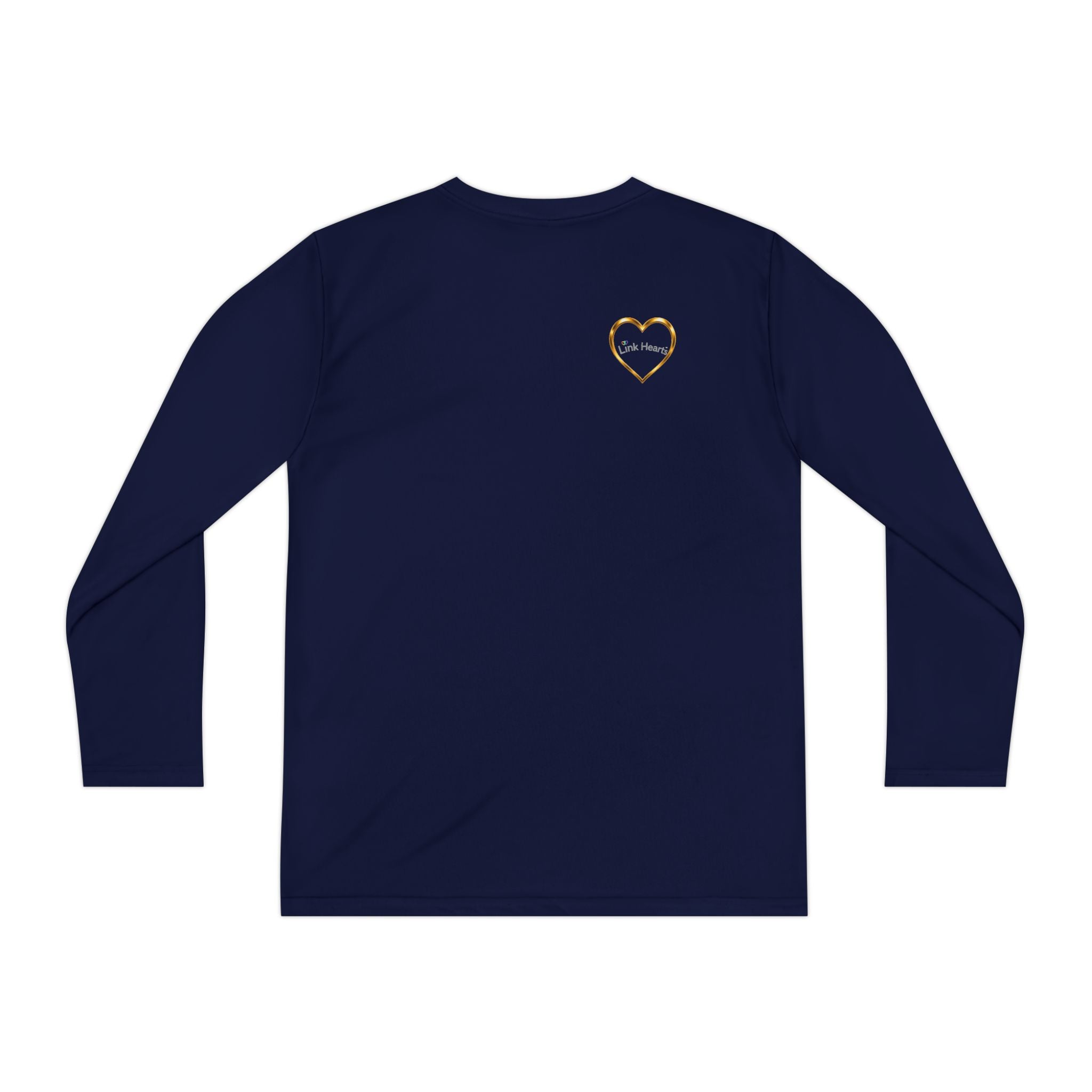 Link Hearts™ Youth Long Sleeve Tee – Rainbow Hand Heart Design (Love Unity)
