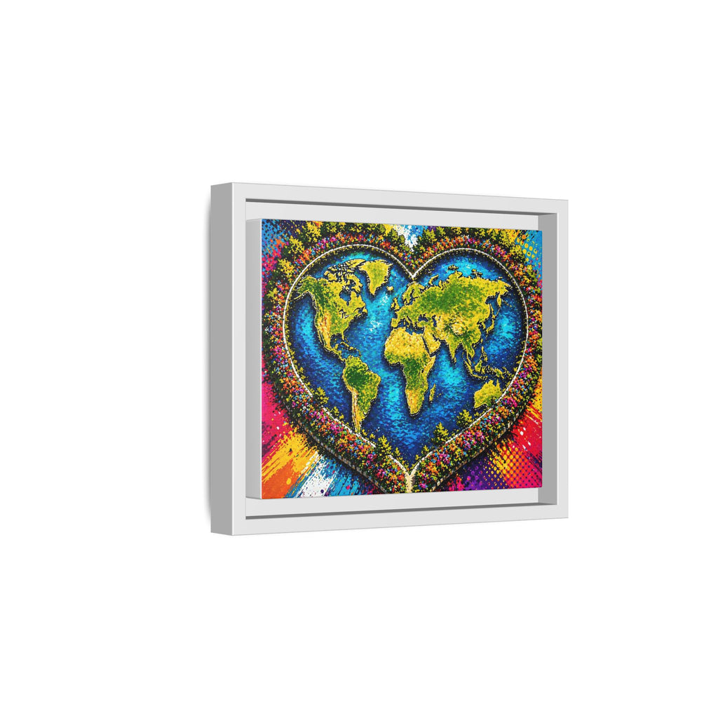 LinkHearts™ Framed Matte Canvas Wall Art — Multi‑Color