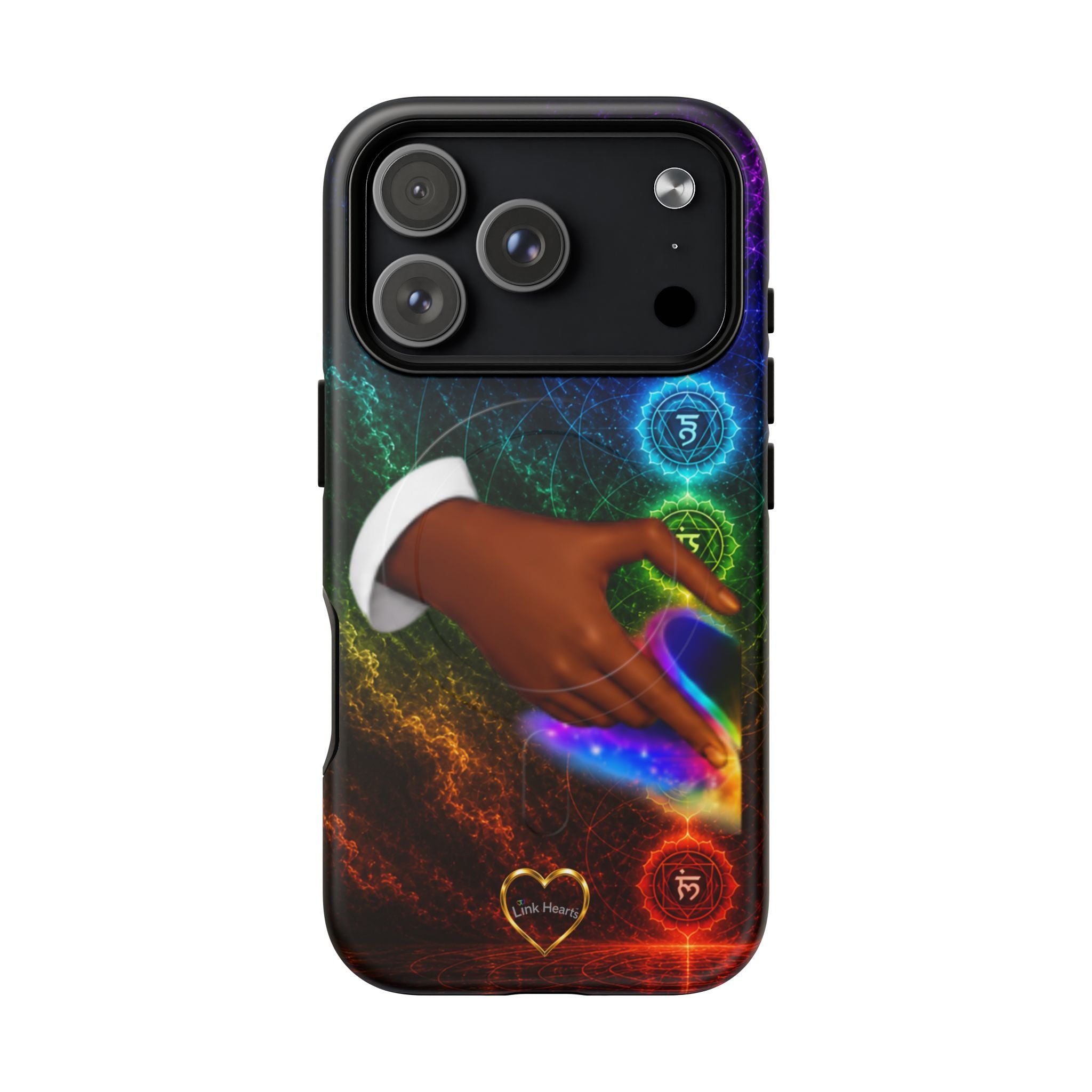 Link Hearts™ Cosmic Energy Phone Case - Chakra Healing Magnetic Phone Case