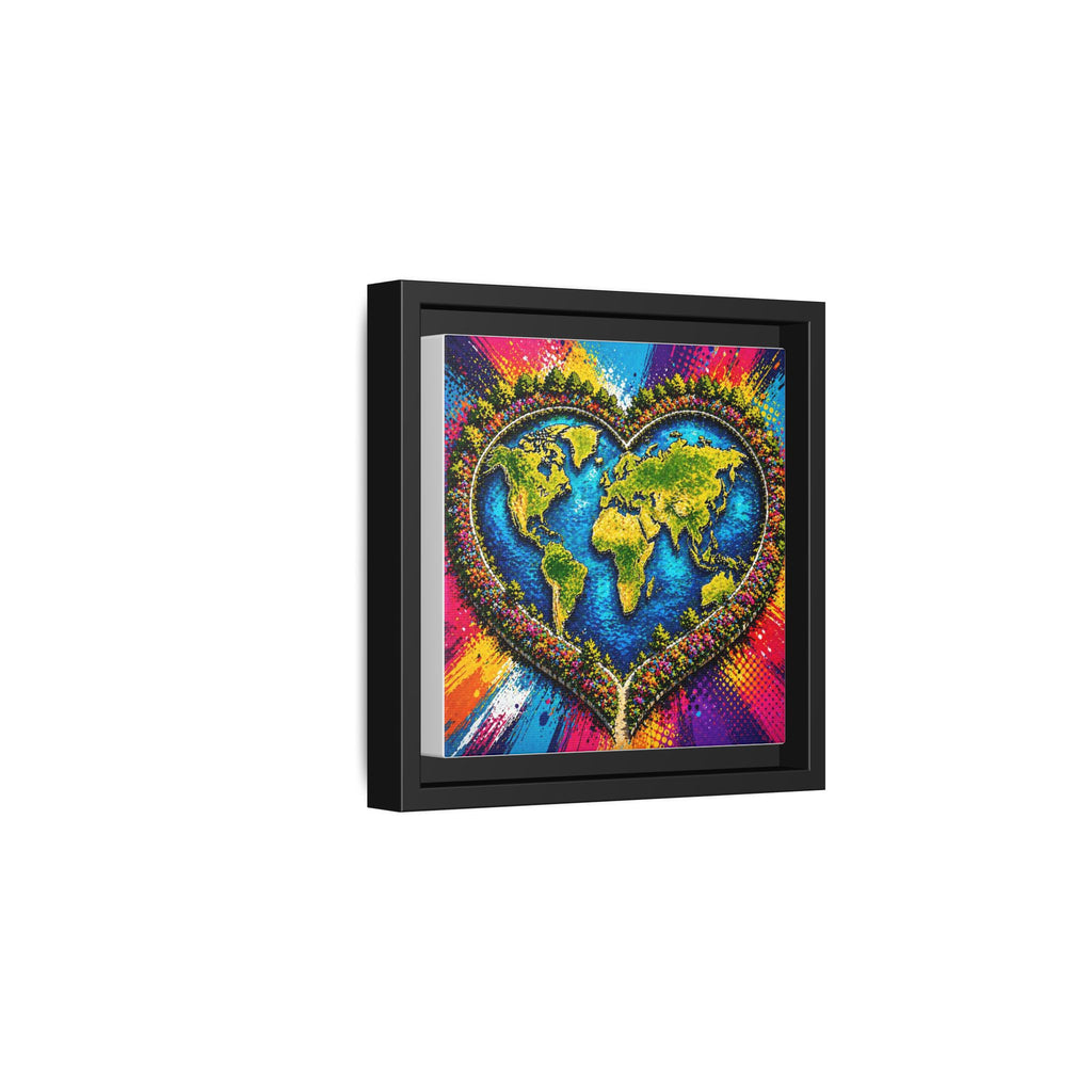 LinkHearts™ Framed Matte Canvas Wall Art — Multi‑Color
