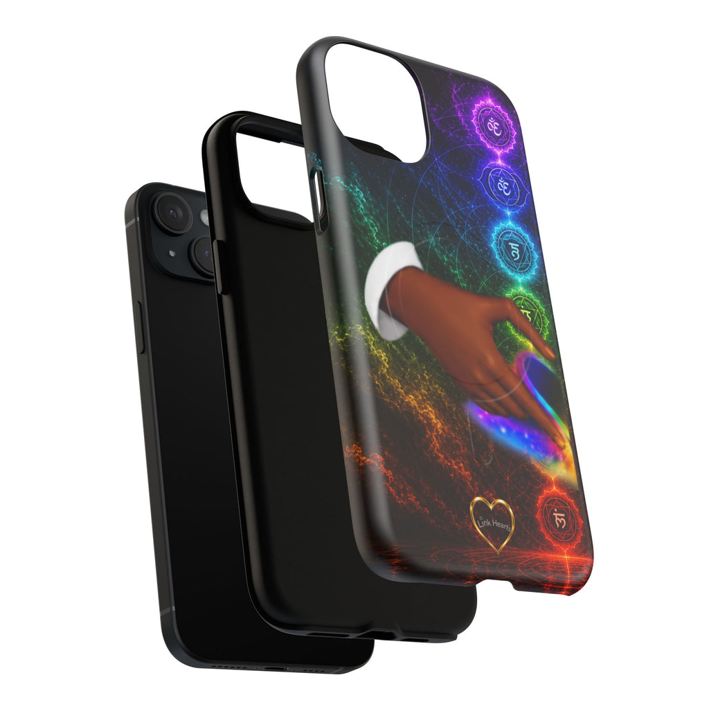 Link Hearts™ Cosmic Energy Phone Case - Chakra Healing Magnetic Phone Case