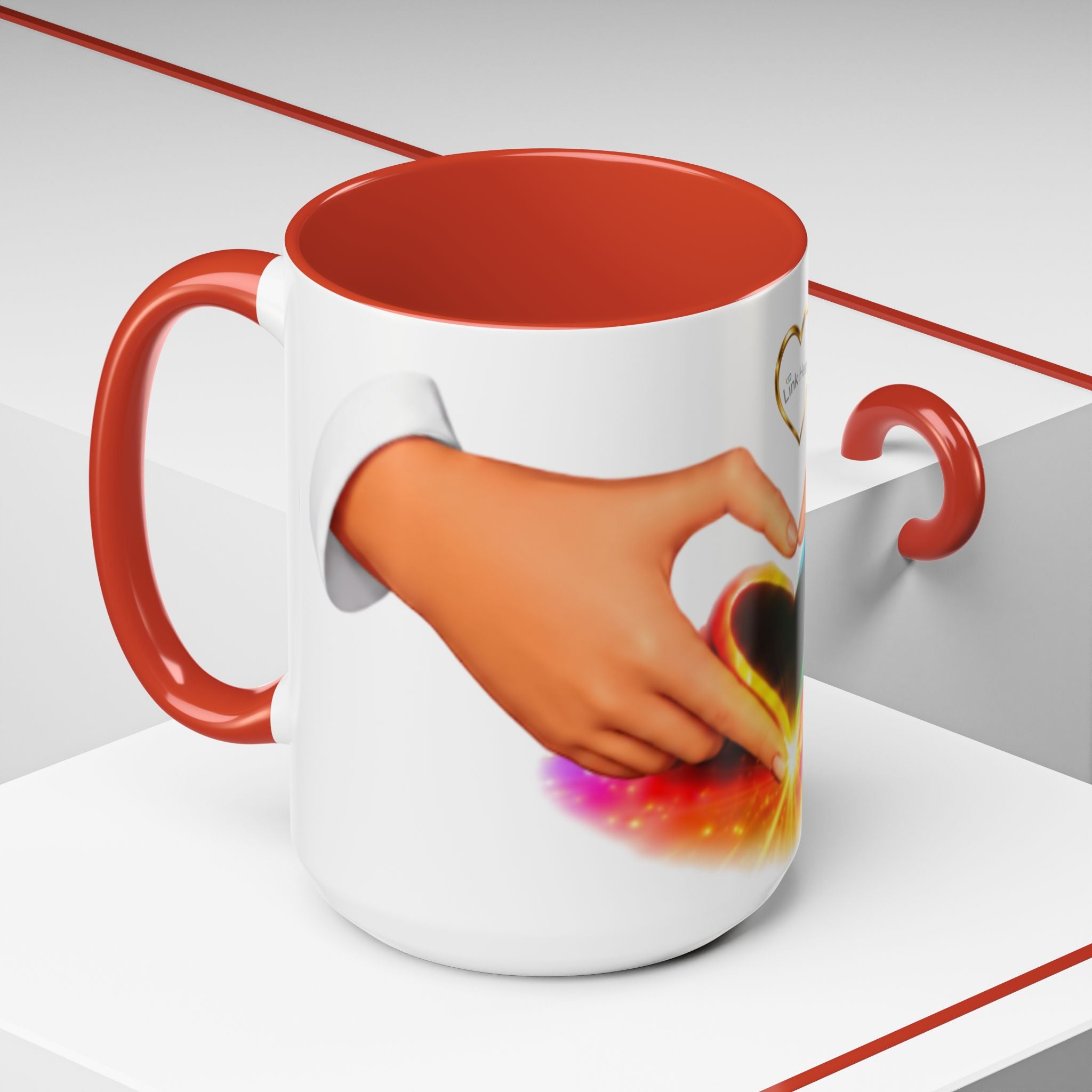 Link Hearts™ - Rainbow Heart Mug.