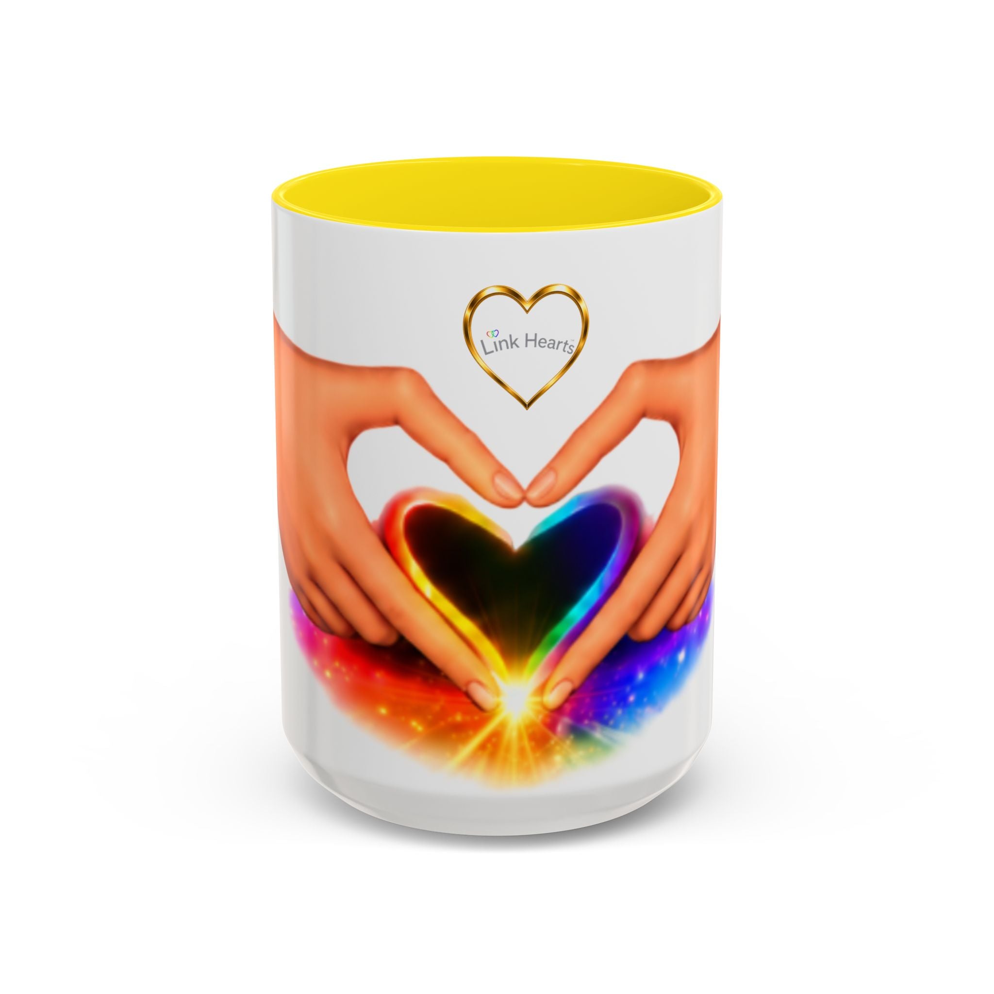 Link Hearts™ - Rainbow Heart Mug.