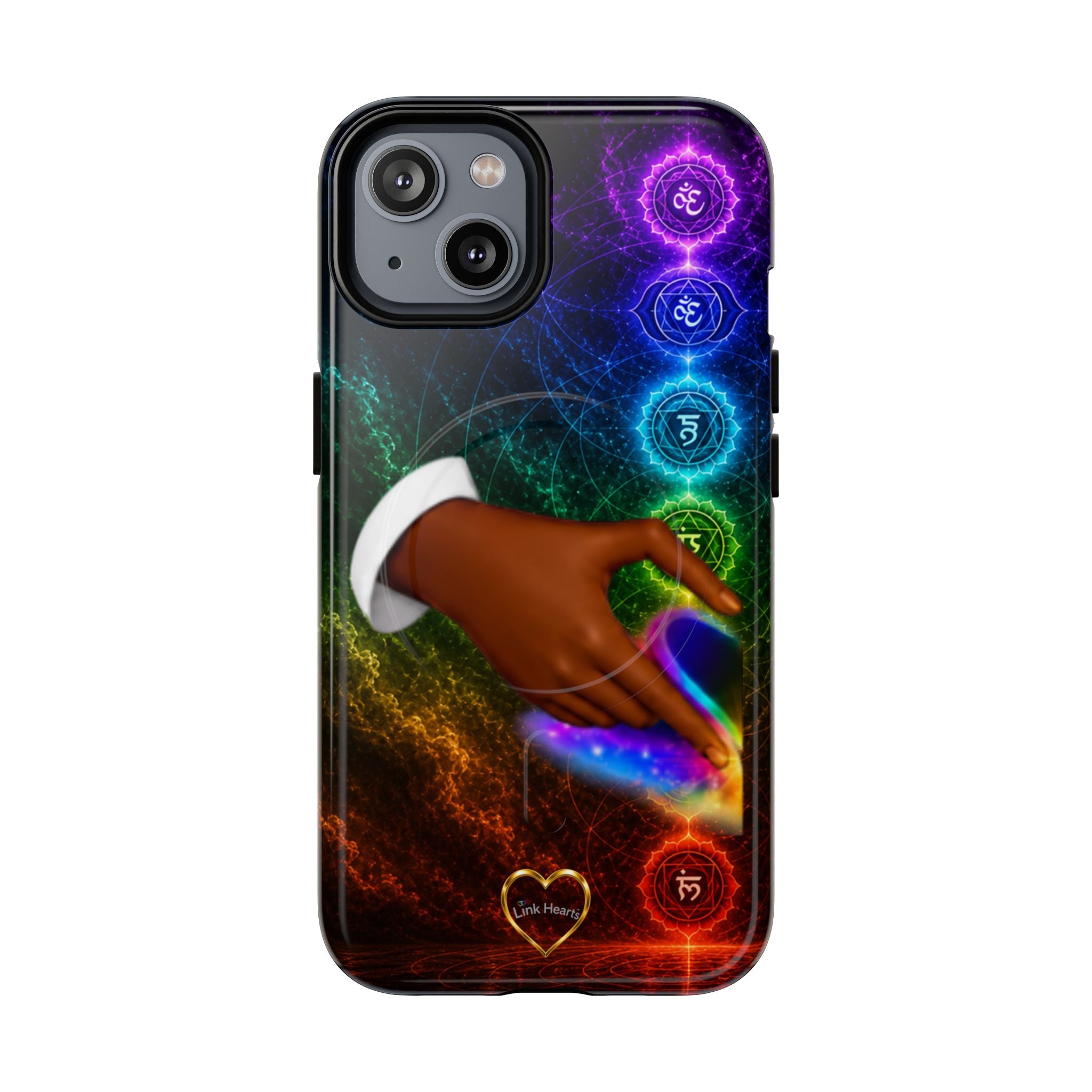 Link Hearts™ Cosmic Energy Phone Case - Chakra Healing Magnetic Phone Case