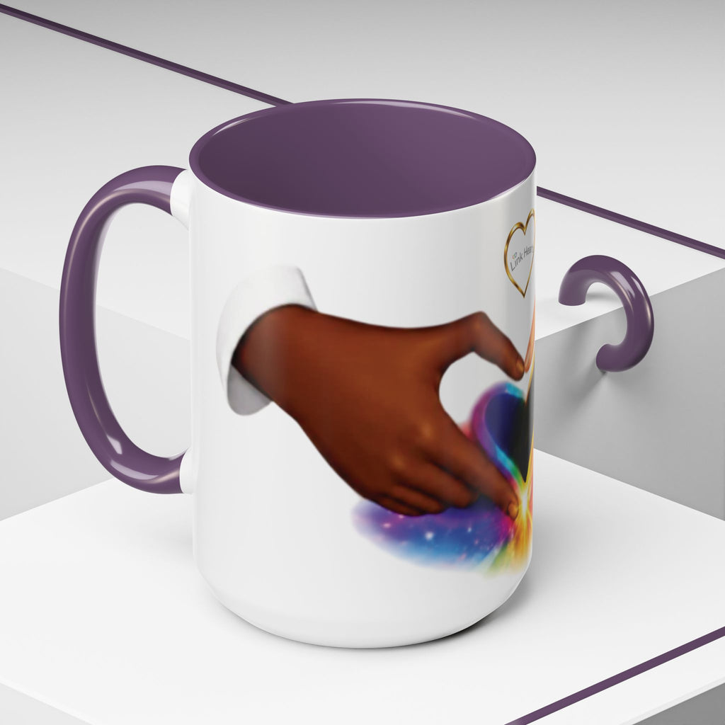 Link Hearts™ - Rainbow Unity Heart Mug.