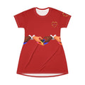 Link Hearts™ Unity T-Shirt Dress — All-Over Print