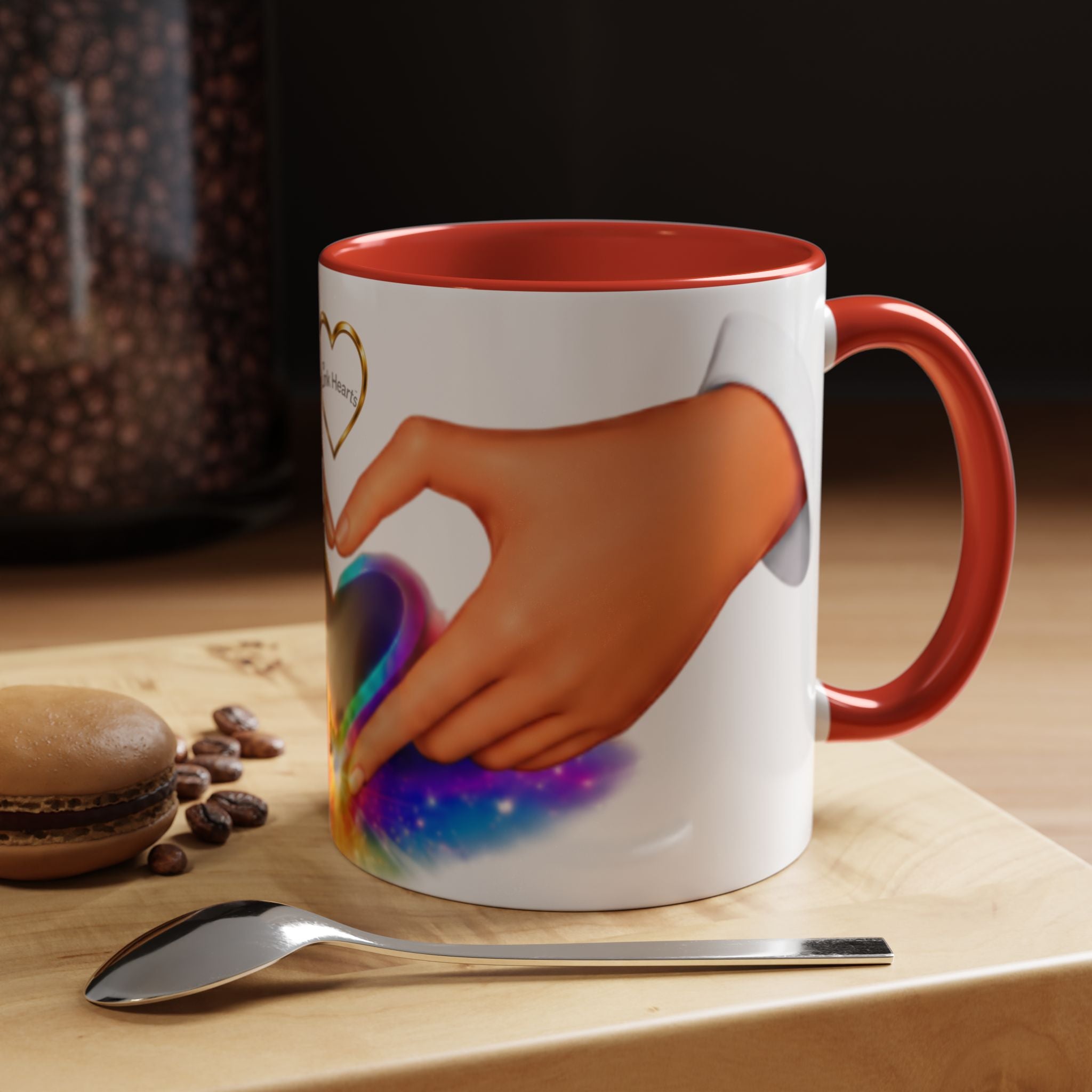 Link Hearts™ - Rainbow Heart Mug.