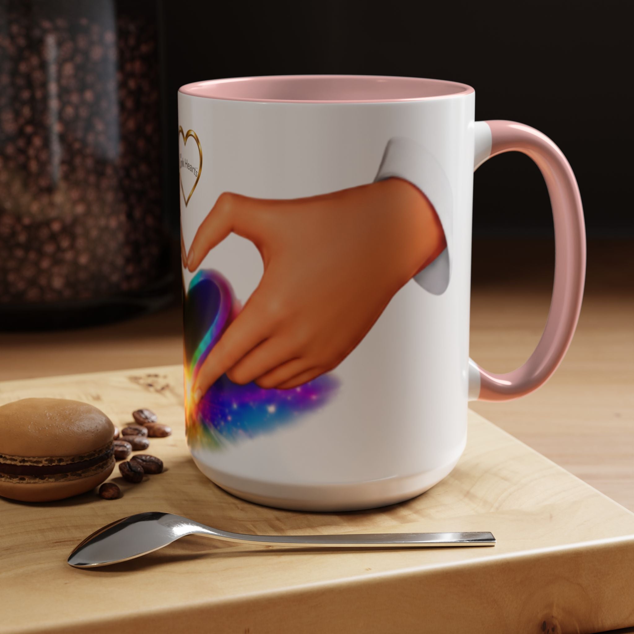Link Hearts™ - Rainbow Heart Mug.