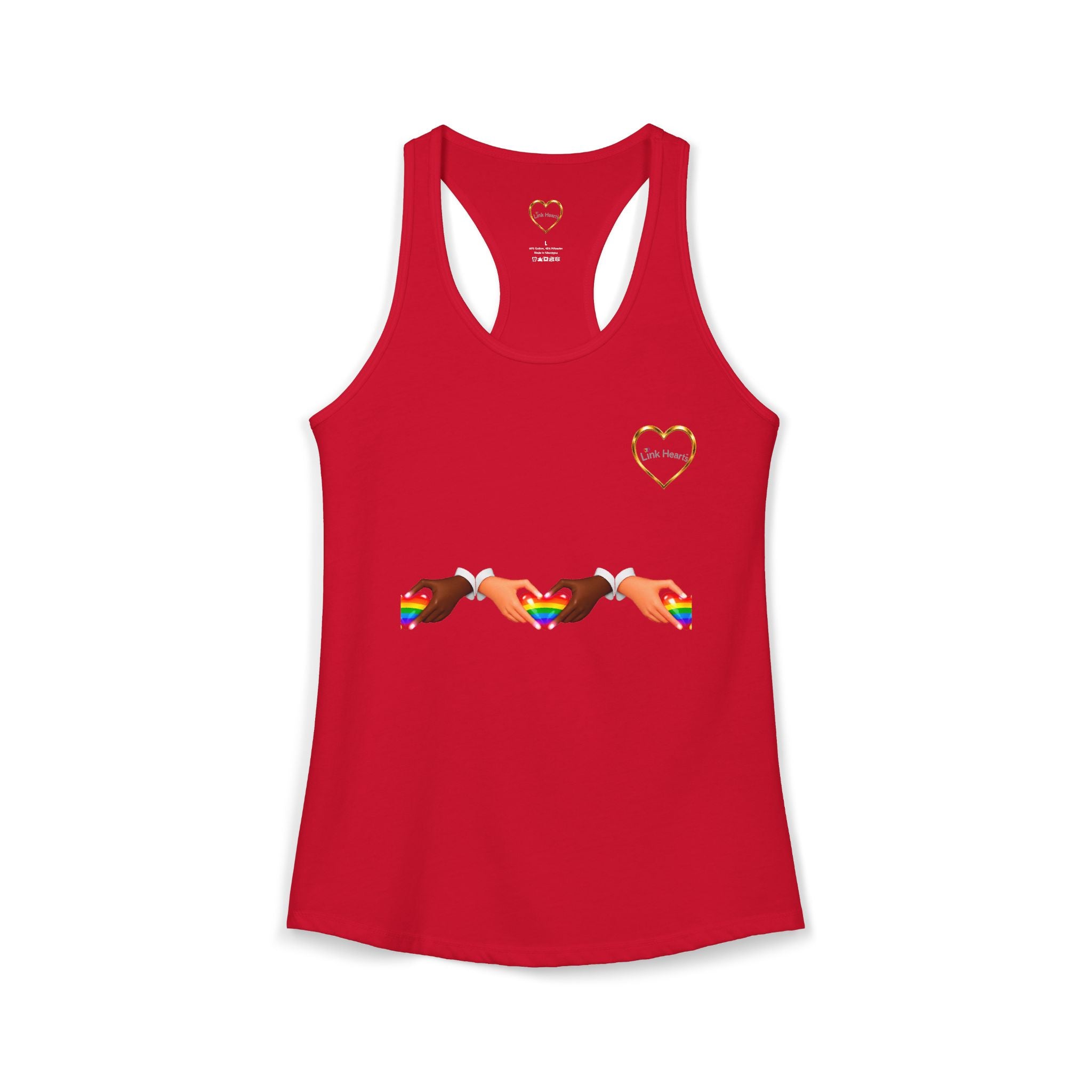 Link Hearts™ Women’s Ideal Racerback Tank – Wear Unity With Every Move.