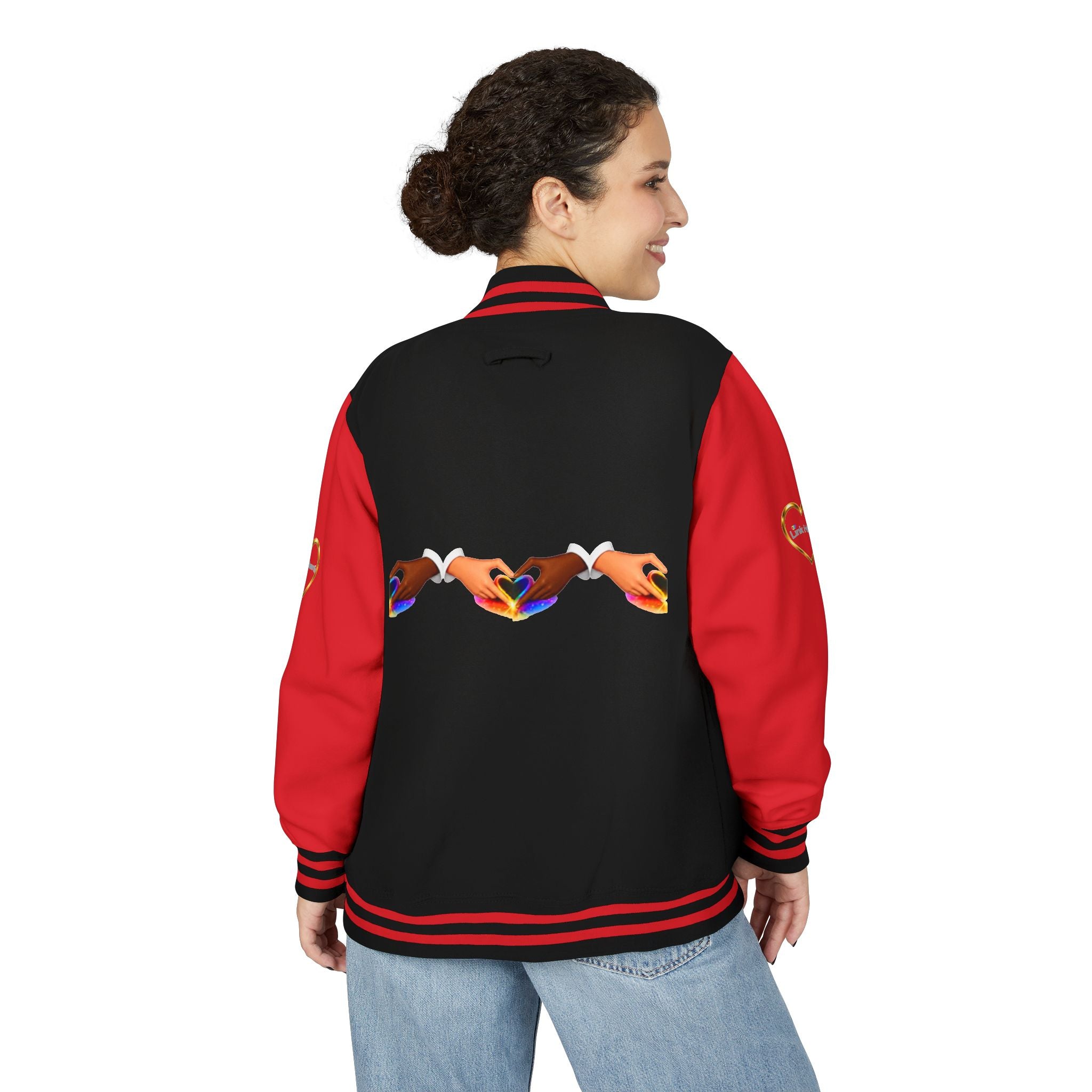 Link Hearts™ Premium Varsity Jacket – Wear the Movement.