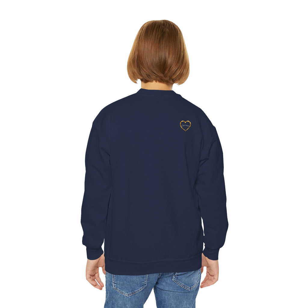 Link Hearts™ Youth Crewneck Sweatshirt — Kids Graphic Heart Crewneck