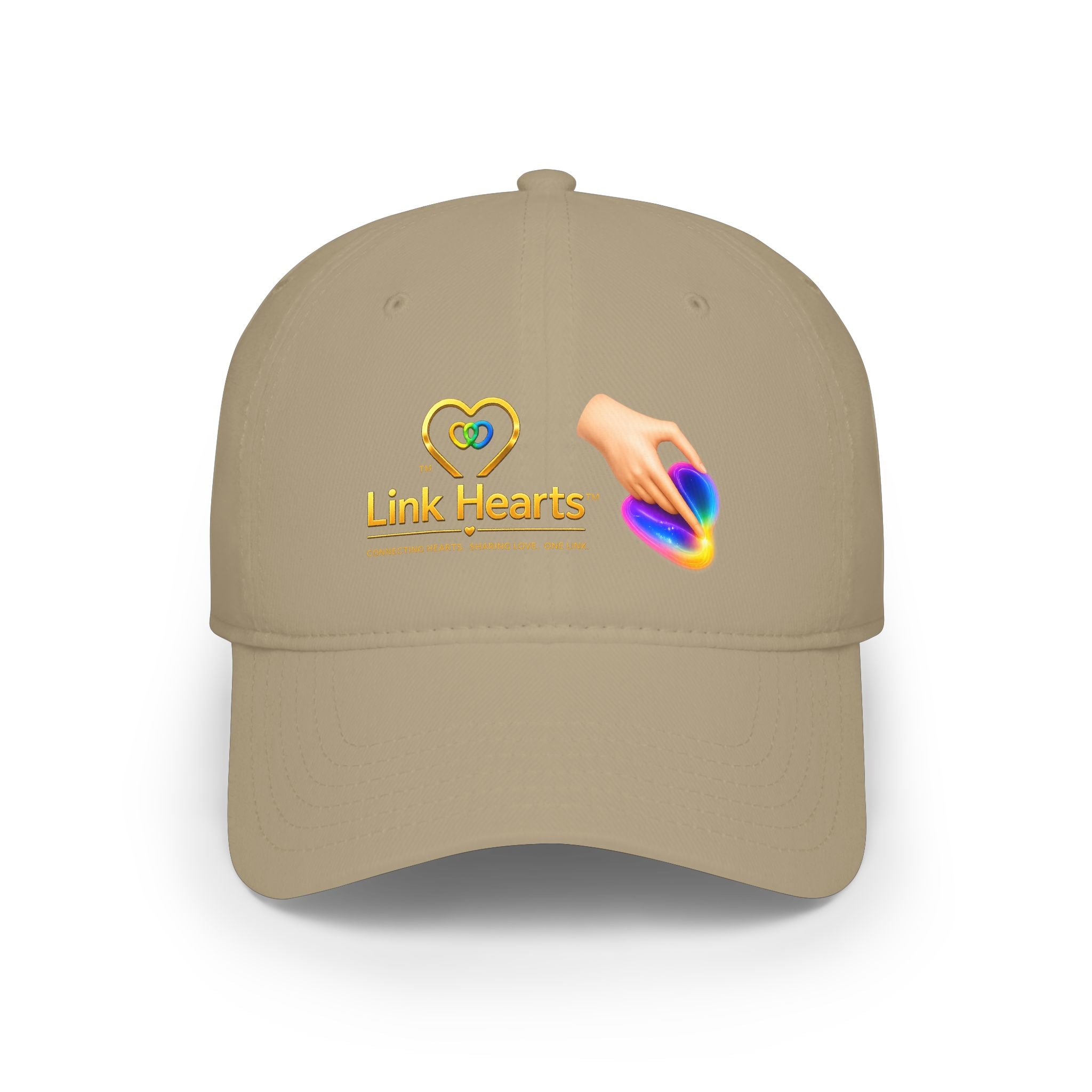 Link Hearts Rainbow Heart Embroidered Couples Baseball Cap — Charity Donation Hat