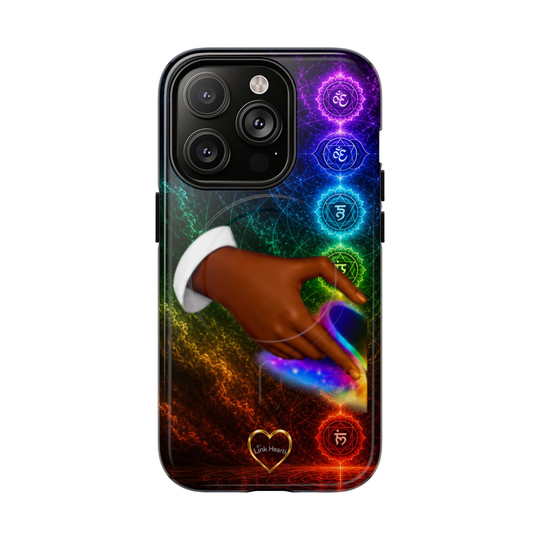 Link Hearts™ Cosmic Energy Phone Case - Chakra Healing Magnetic Phone Case
