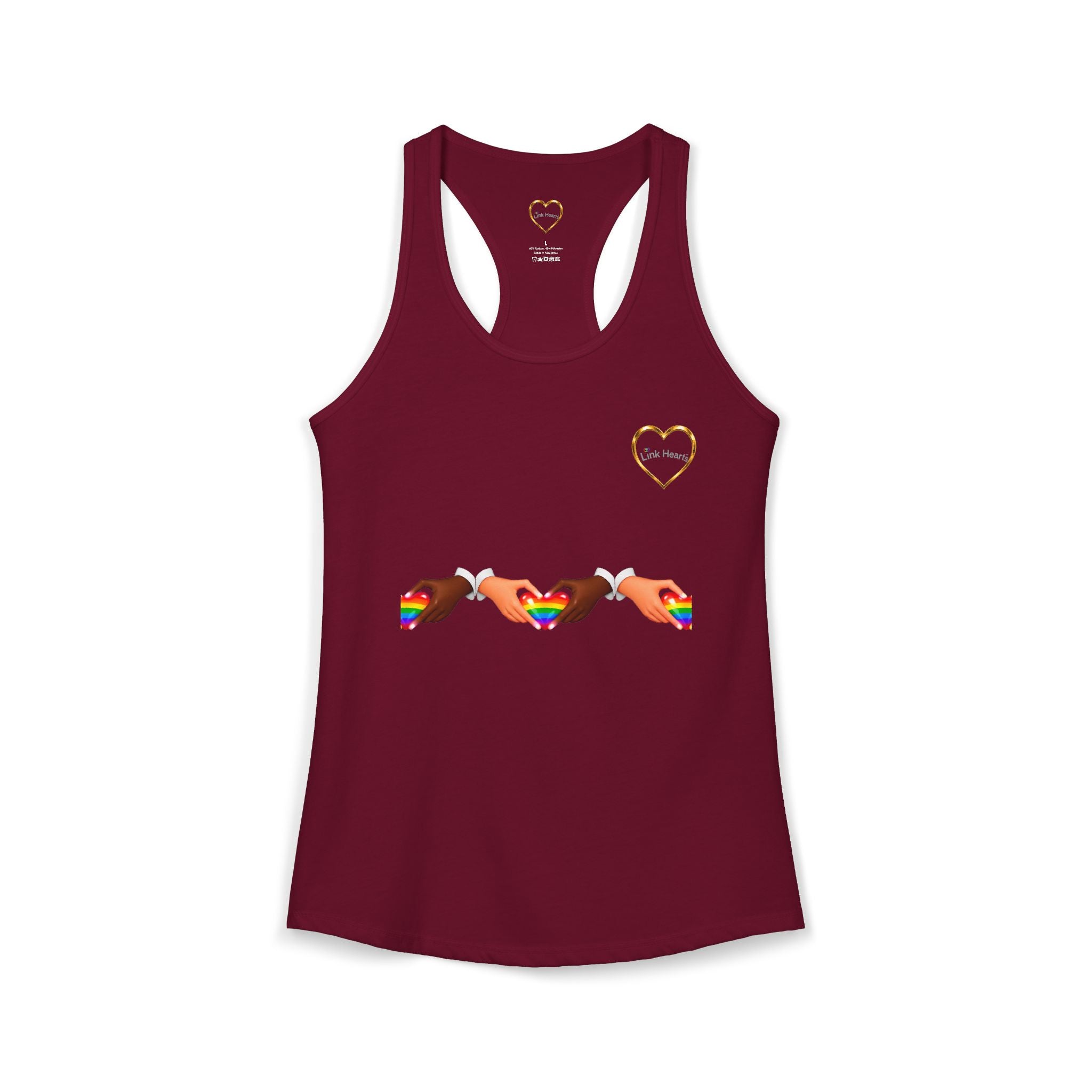 Link Hearts™ Women’s Ideal Racerback Tank – Wear Unity With Every Move.