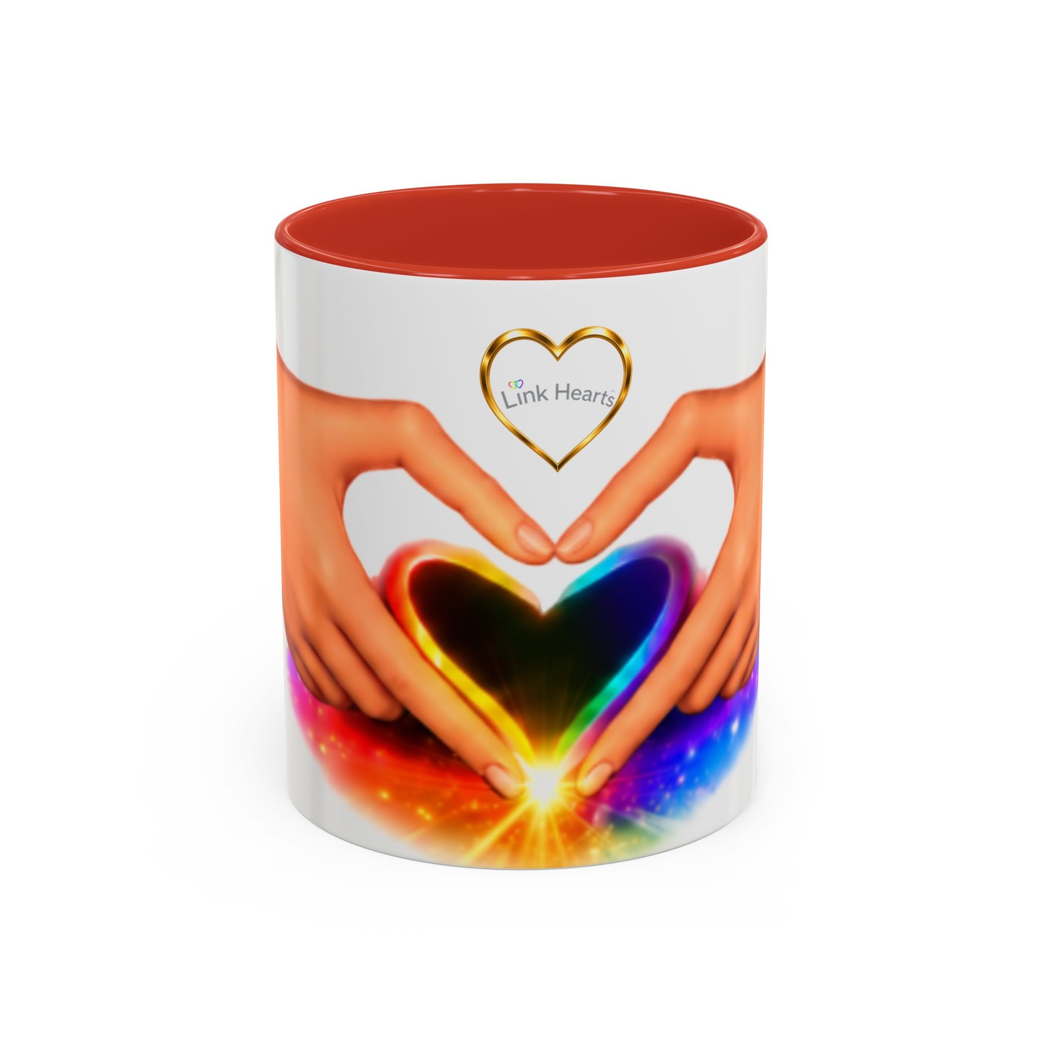 Link Hearts™ - Rainbow Heart Mug.