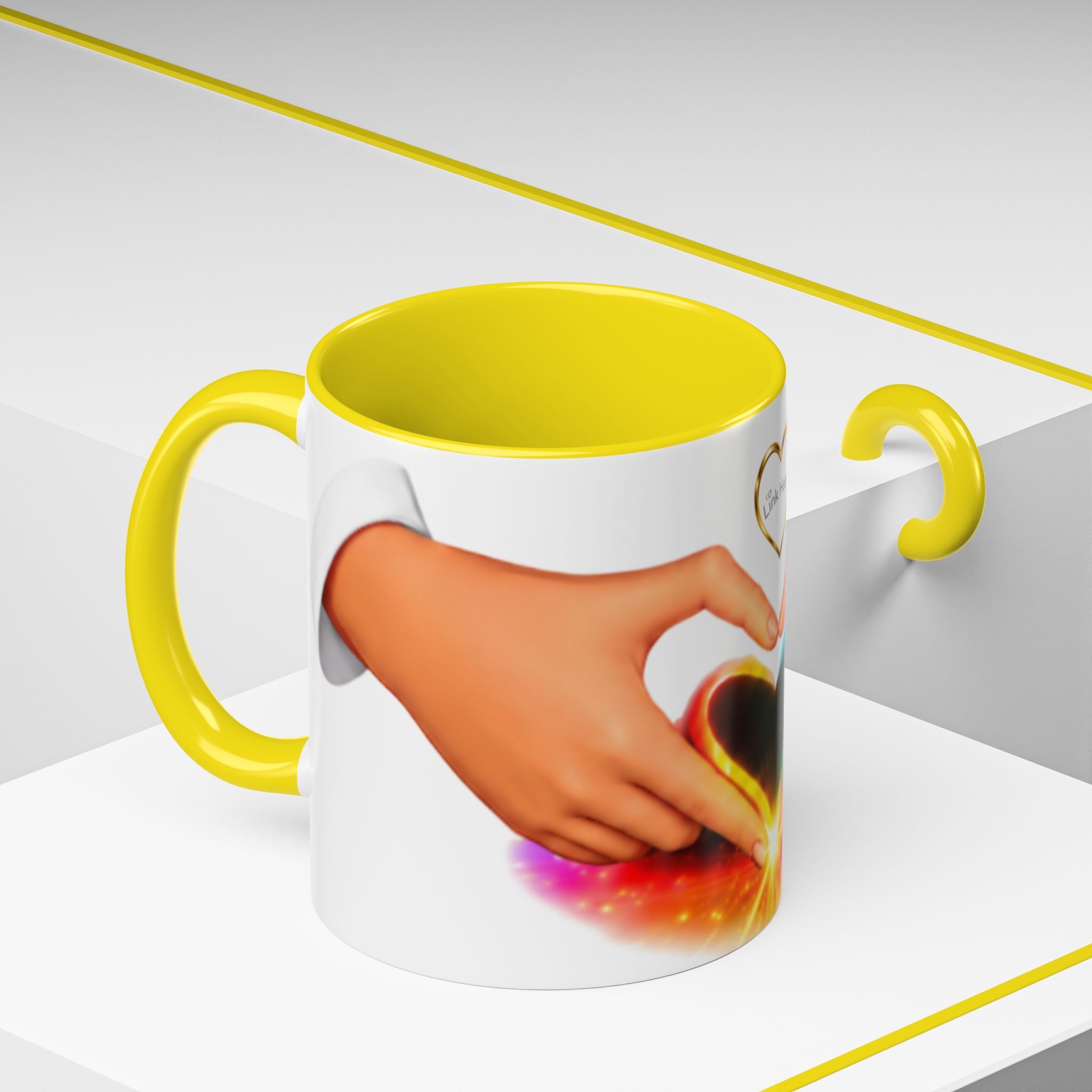 Link Hearts™ - Rainbow Heart Mug.