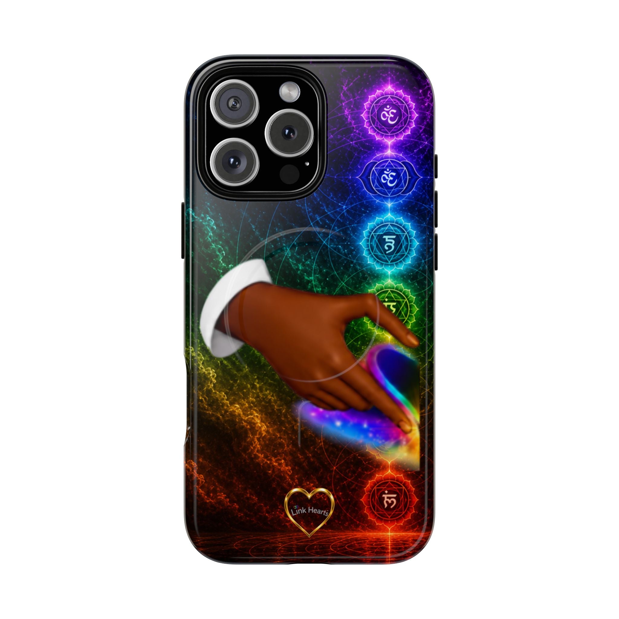 Link Hearts™ Cosmic Energy Phone Case - Chakra Healing Magnetic Phone Case