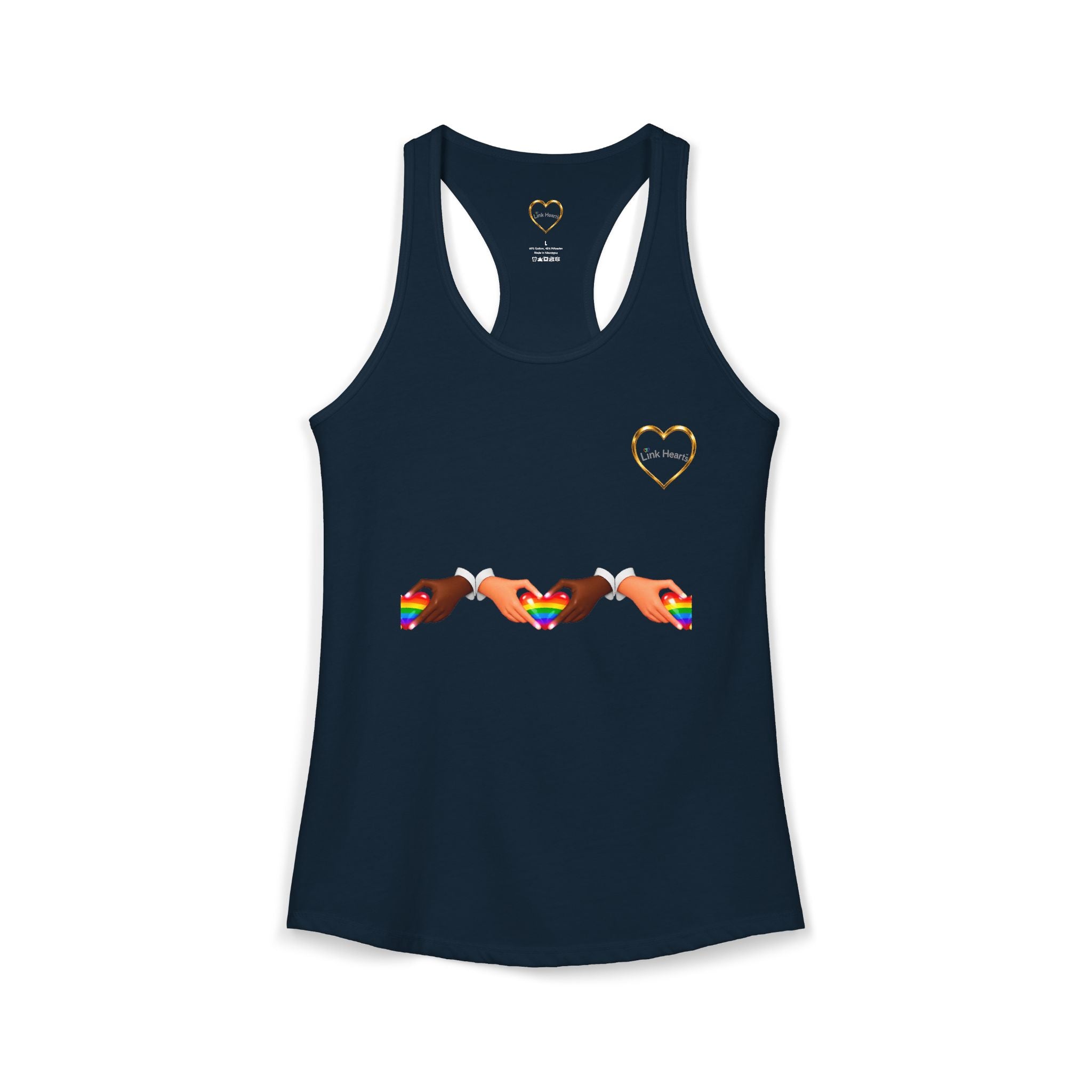 Link Hearts™ Women’s Ideal Racerback Tank – Wear Unity With Every Move.