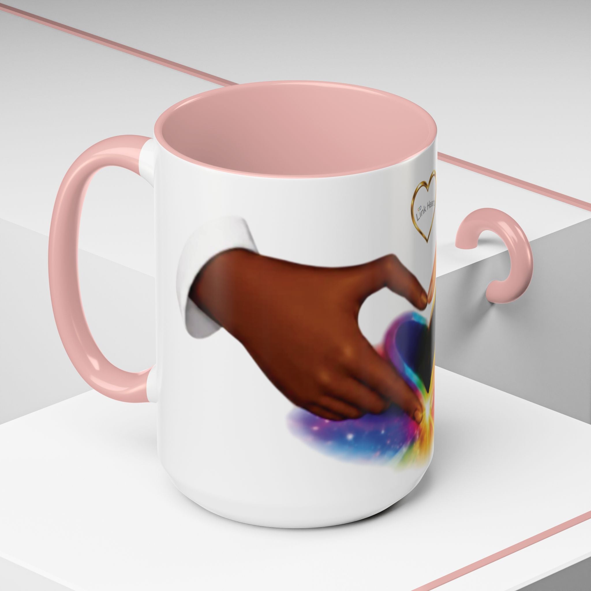 Link Hearts™ - Rainbow Unity Heart Mug.