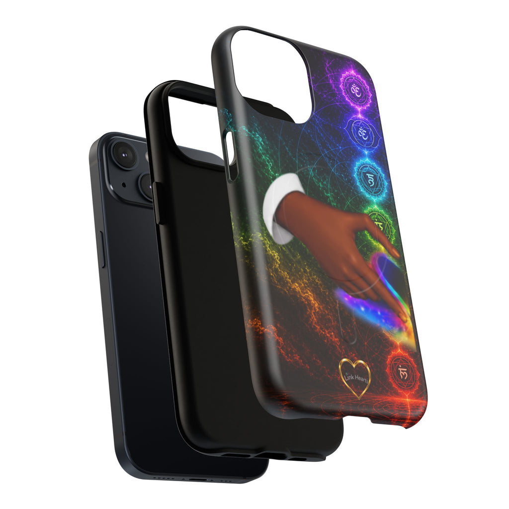 Link Hearts™ Cosmic Energy Phone Case - Chakra Healing Magnetic Phone Case