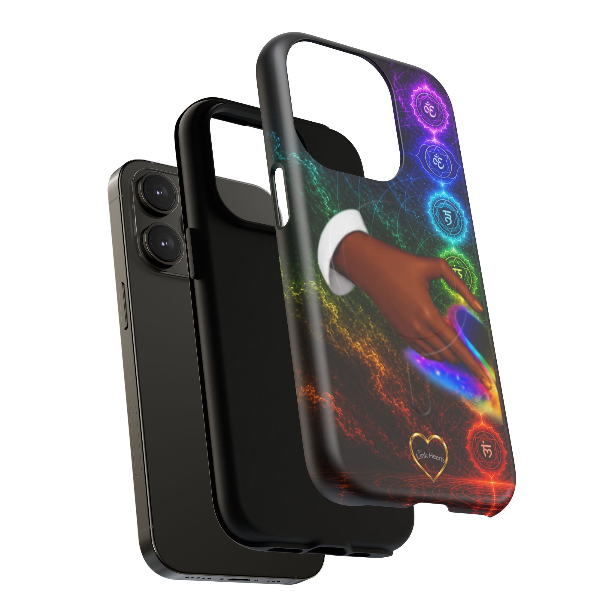 Link Hearts™ Cosmic Energy Phone Case - Chakra Healing Magnetic Phone Case