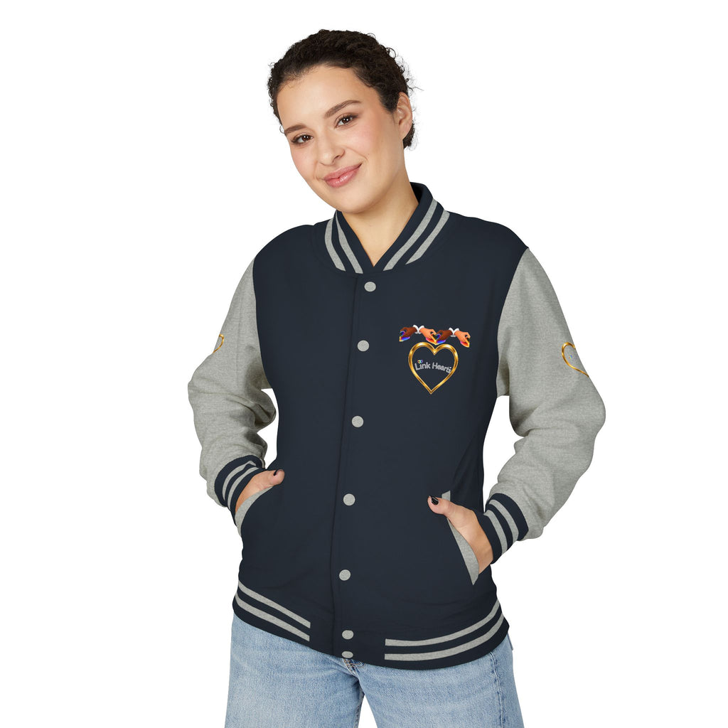 Link Hearts™ Premium Varsity Jacket – Wear the Movement.