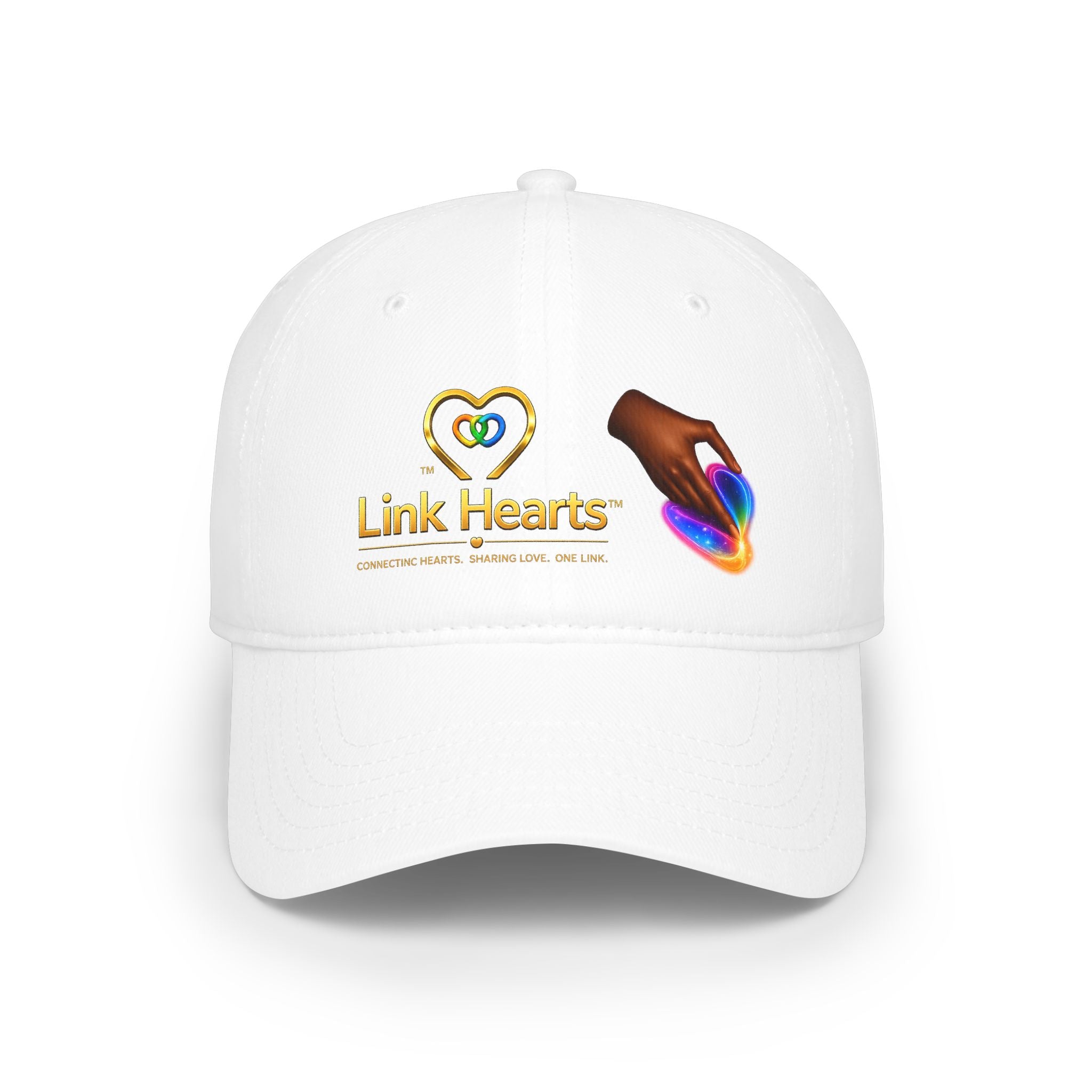 Low Profile Baseball Cap — "Link Hearts" Charity Logo Hat