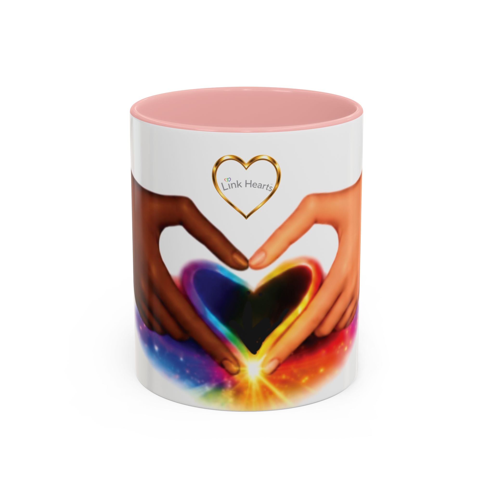 Link Hearts™ - Rainbow Unity Heart Mug.