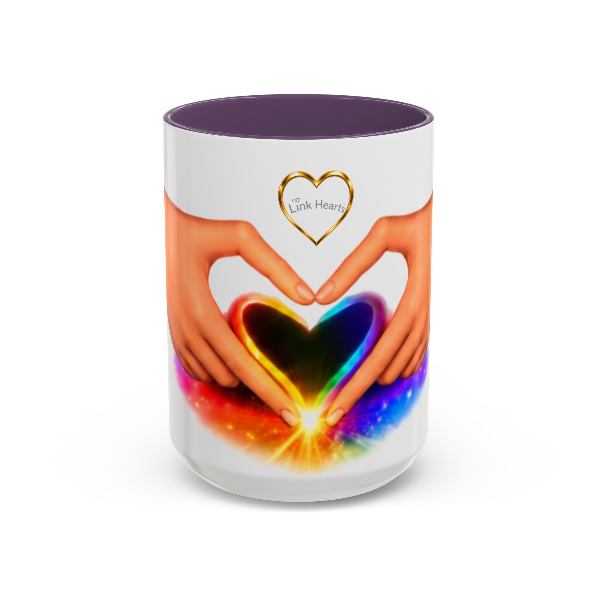 Link Hearts™ - Rainbow Heart Mug.